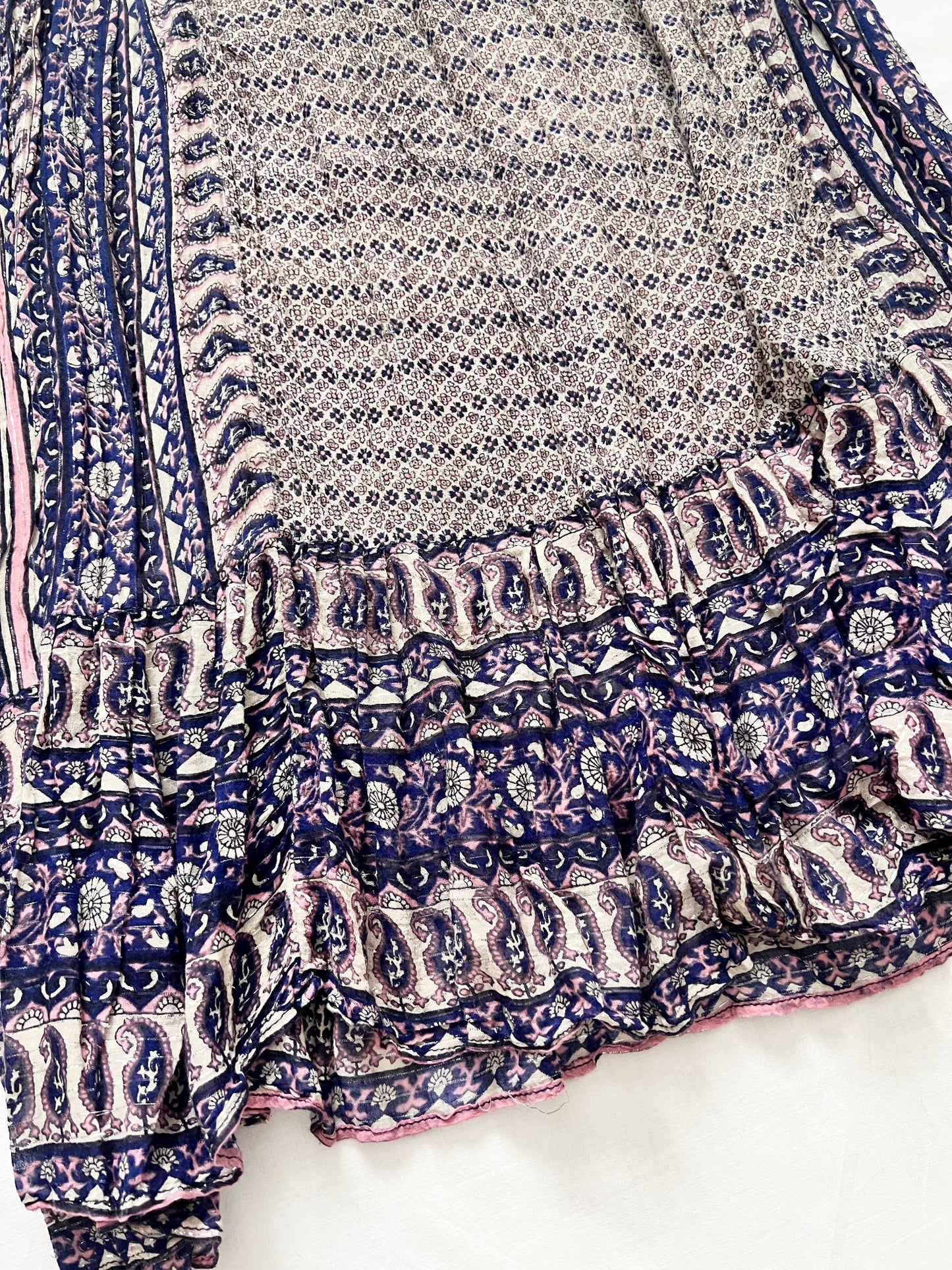 70s 100% cotton Indian gauze dress, Size S-M