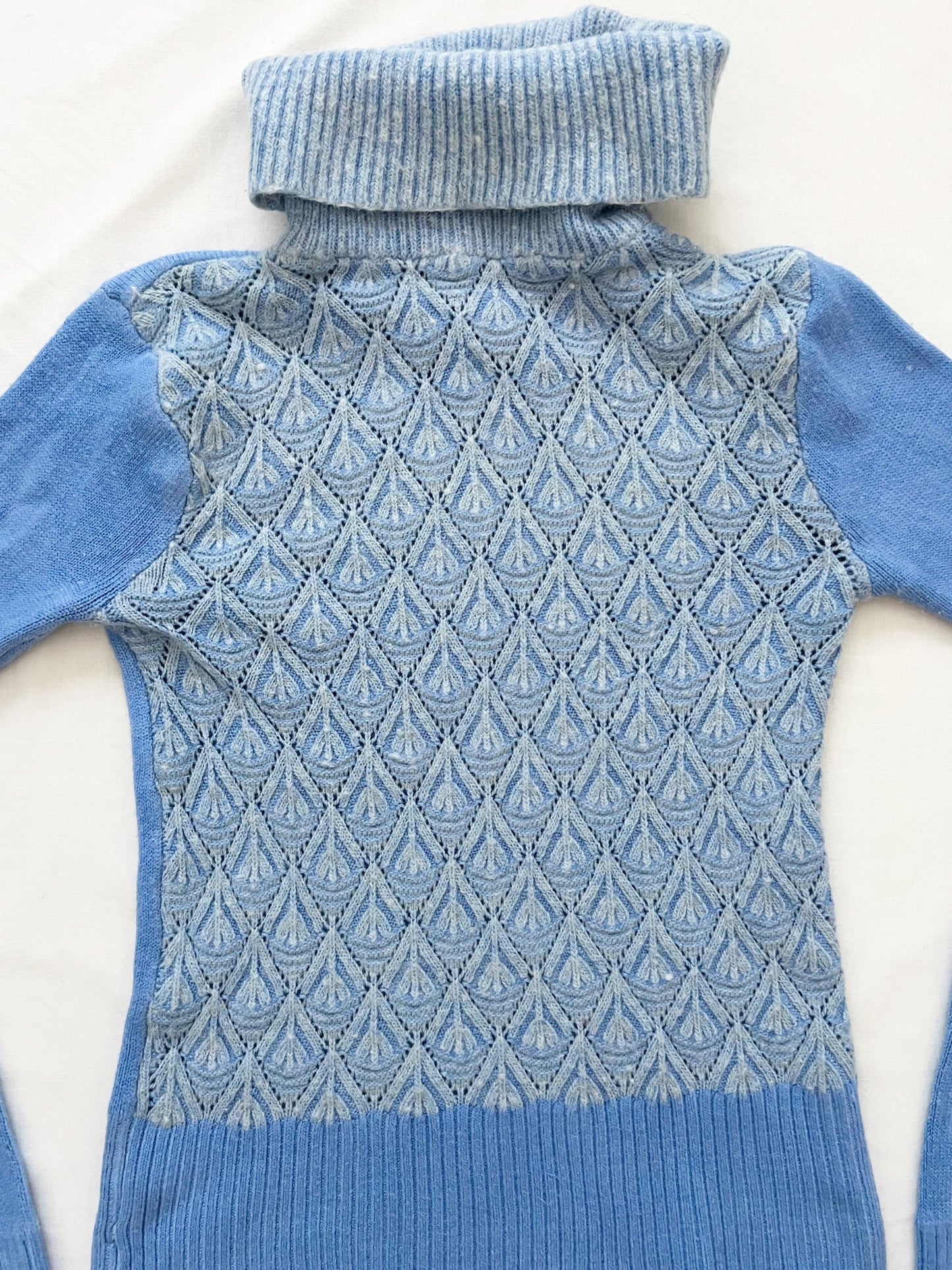 Blue turtleneck sweater, Size XXS-XS