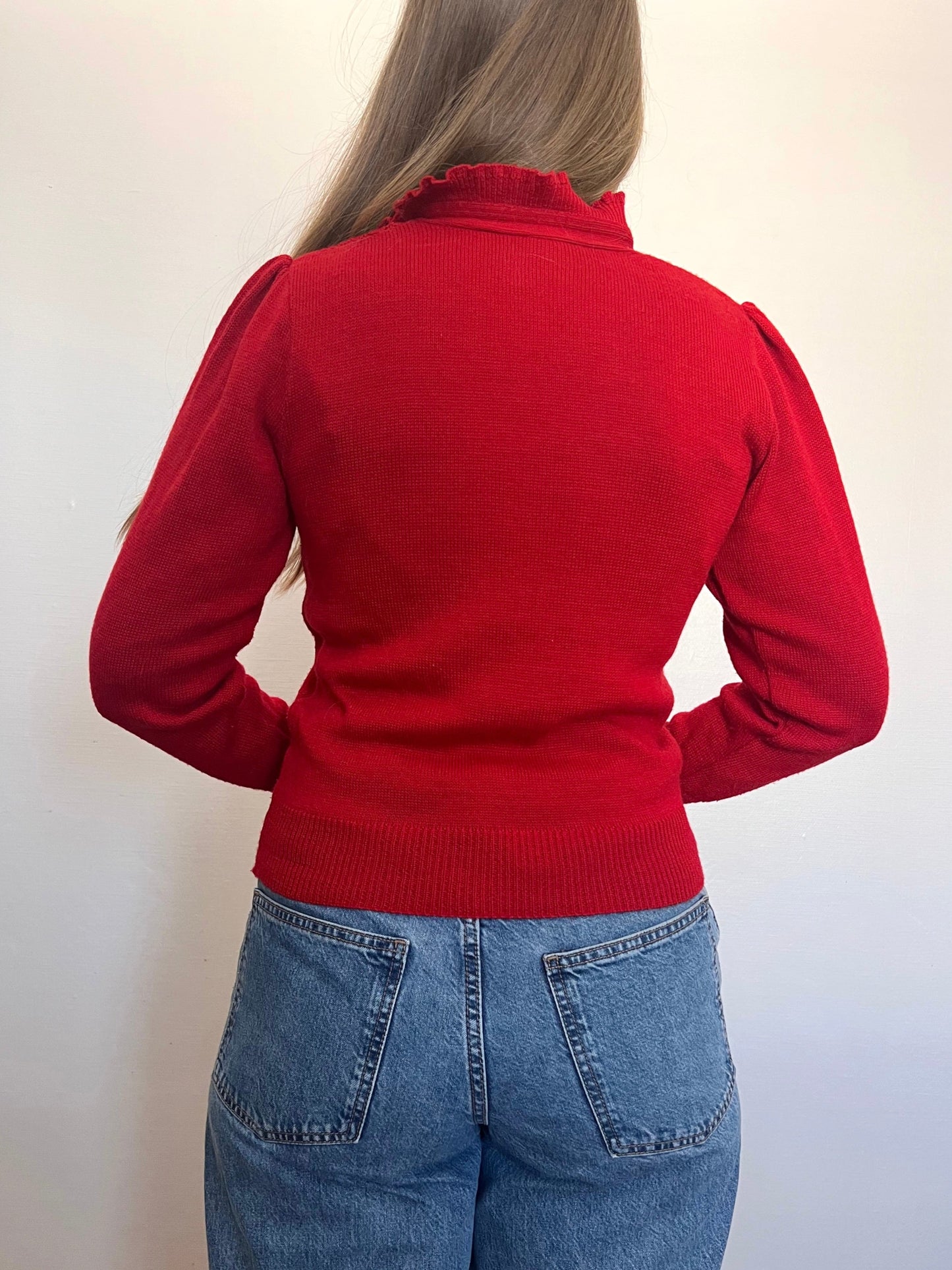 70s red sweater, Size S-M