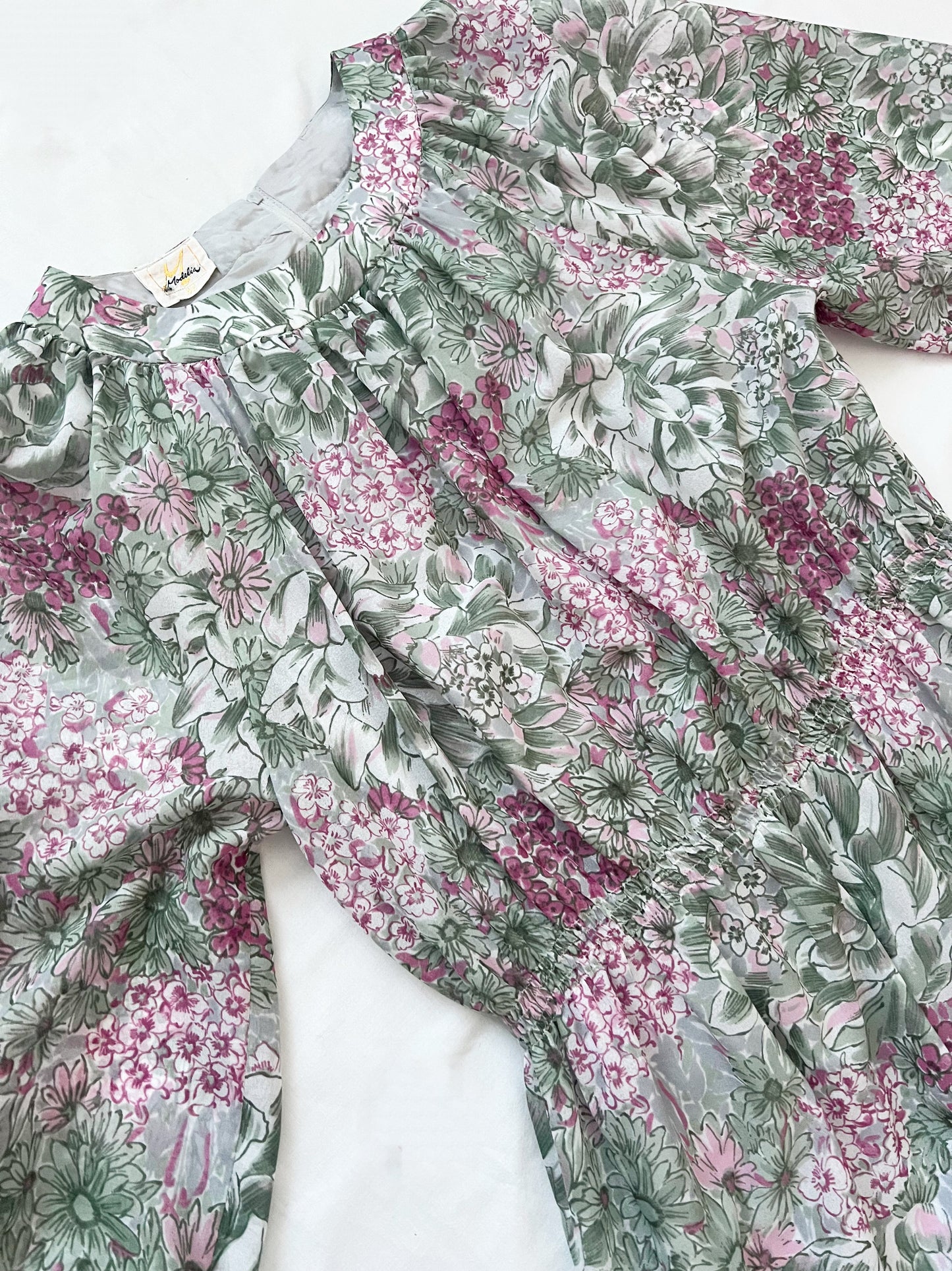 70s floral dress, Size M
