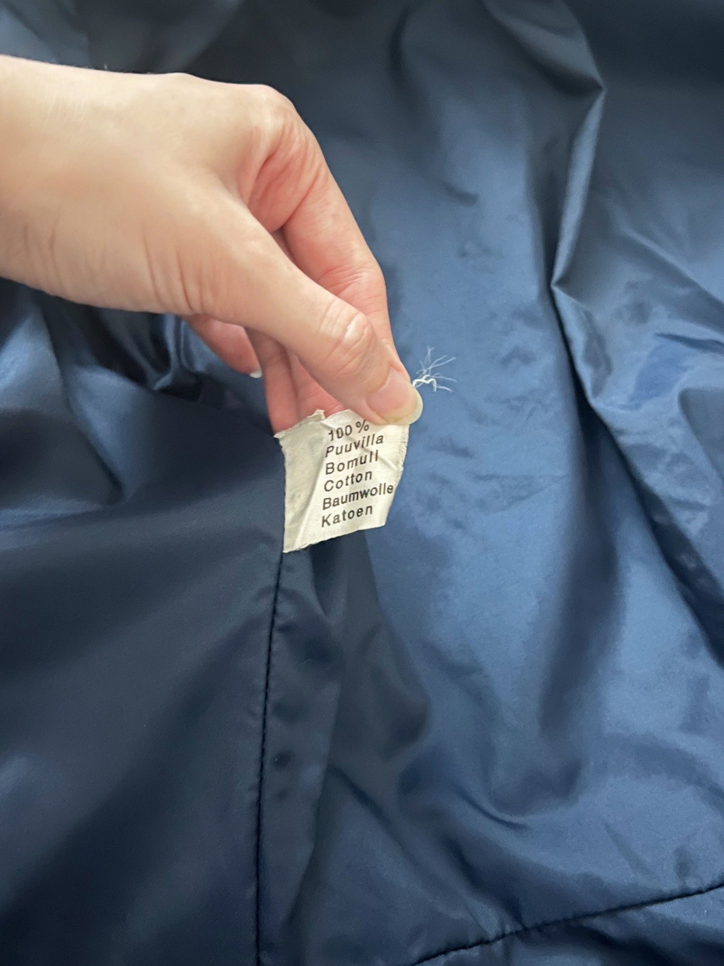 70s navy corduroy coat, Size XS