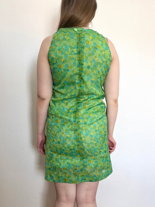 60s swirl print dress, Size S