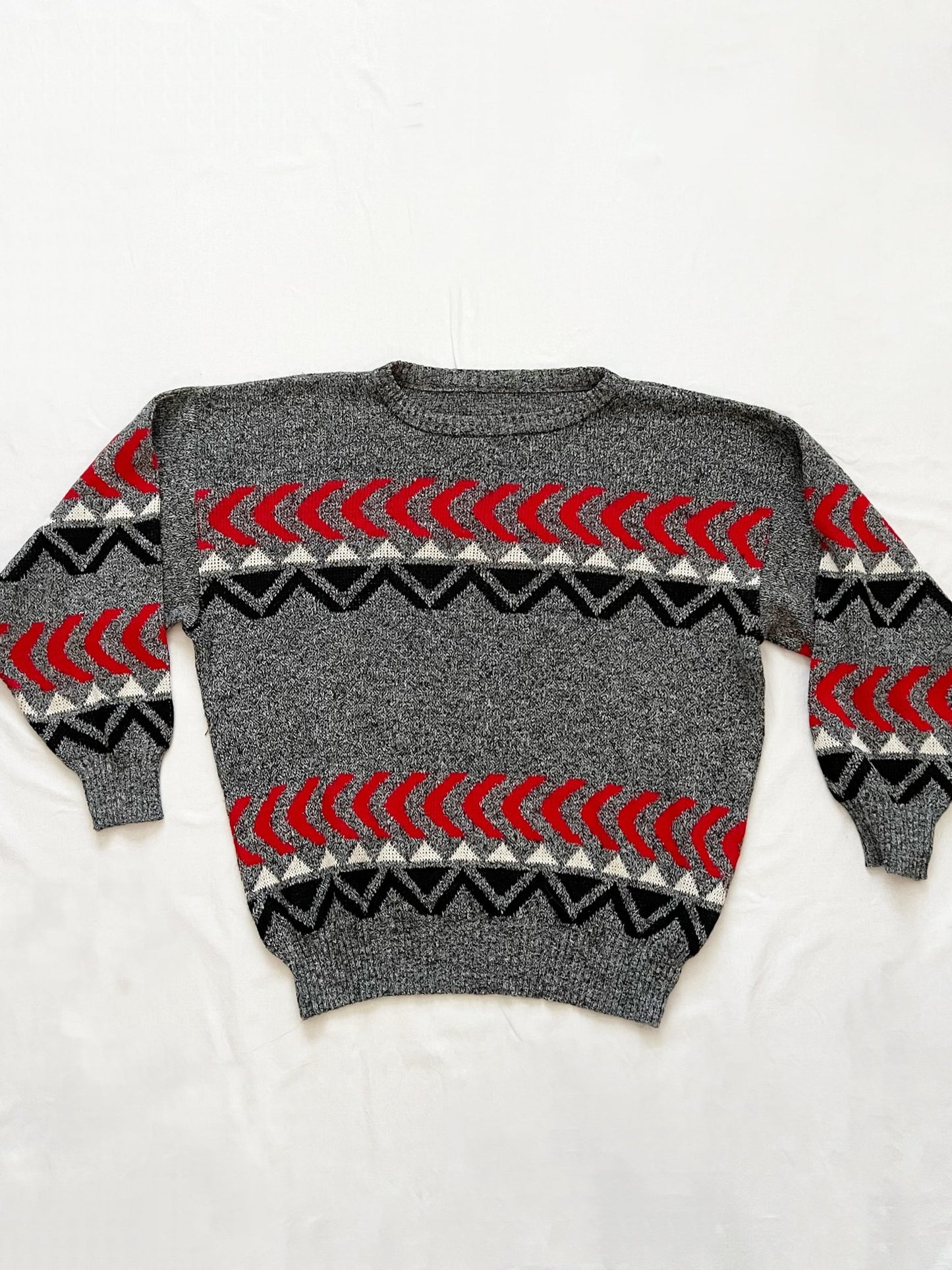 80s gray sweater, Size XL