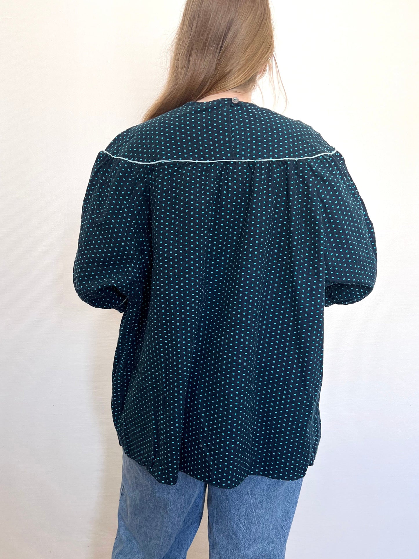 80s loose fitting/maternity blouse, Size S