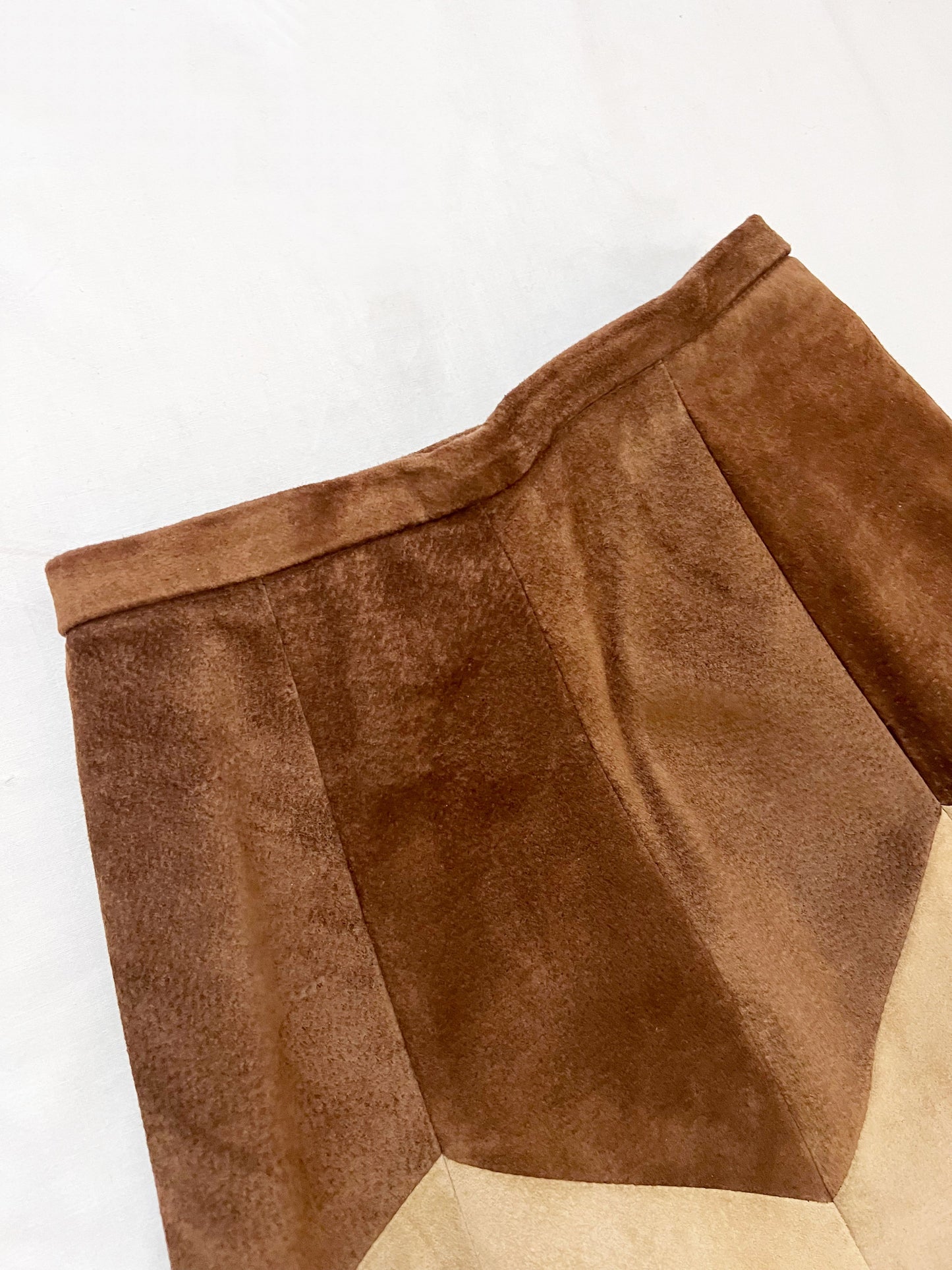 70s suede maxi skirt, Size XS