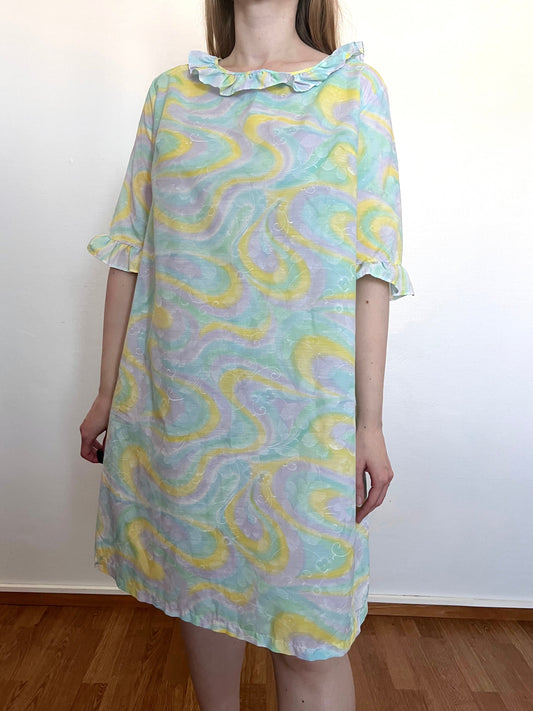 60s pastel night gown, Size L