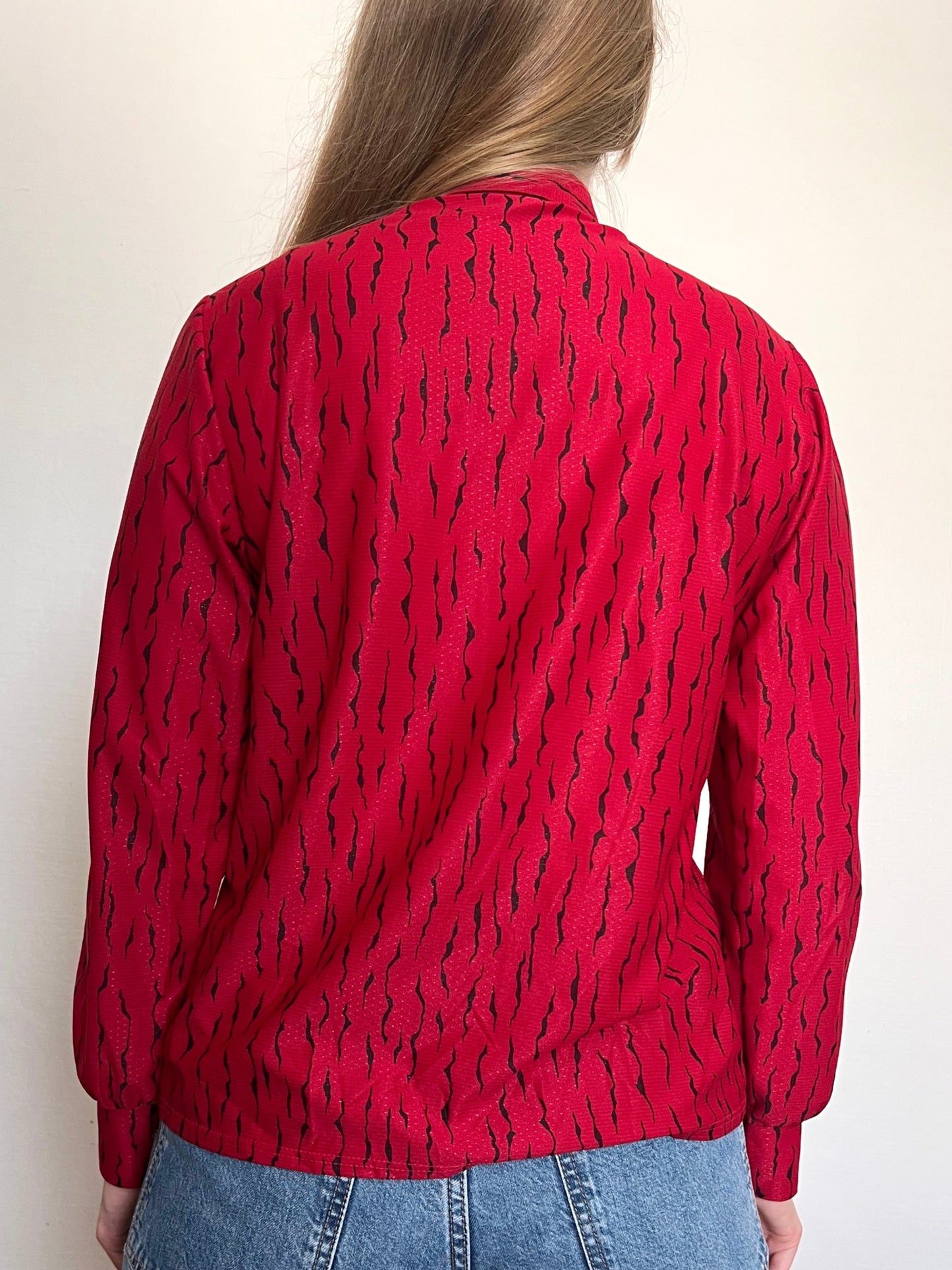 80s red and black shirt, Size S-L
