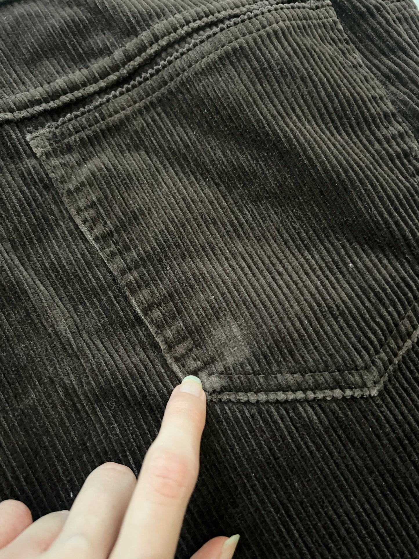 Brown ribbed jeans, Size M-L