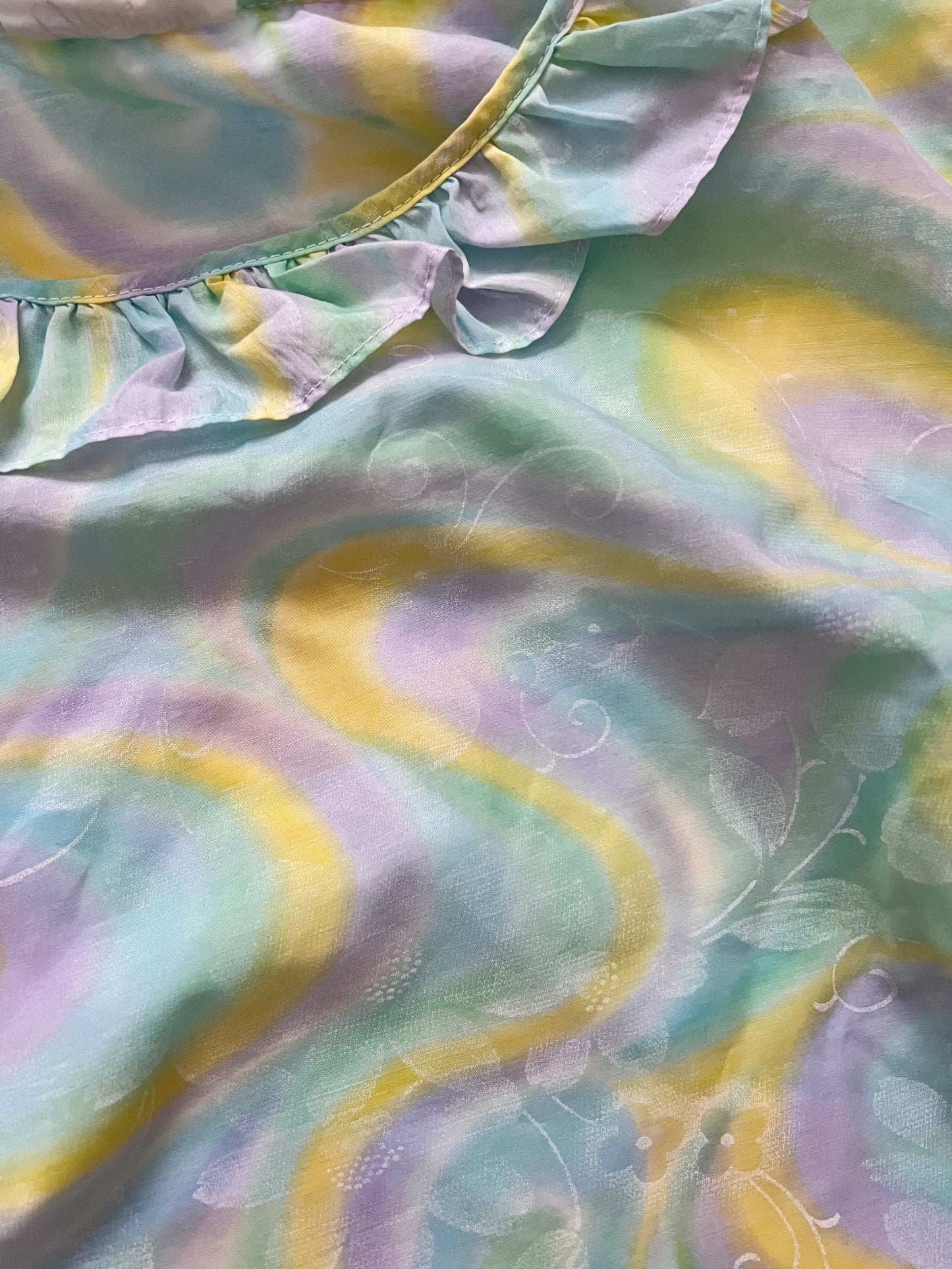 60s pastel night gown, Size L