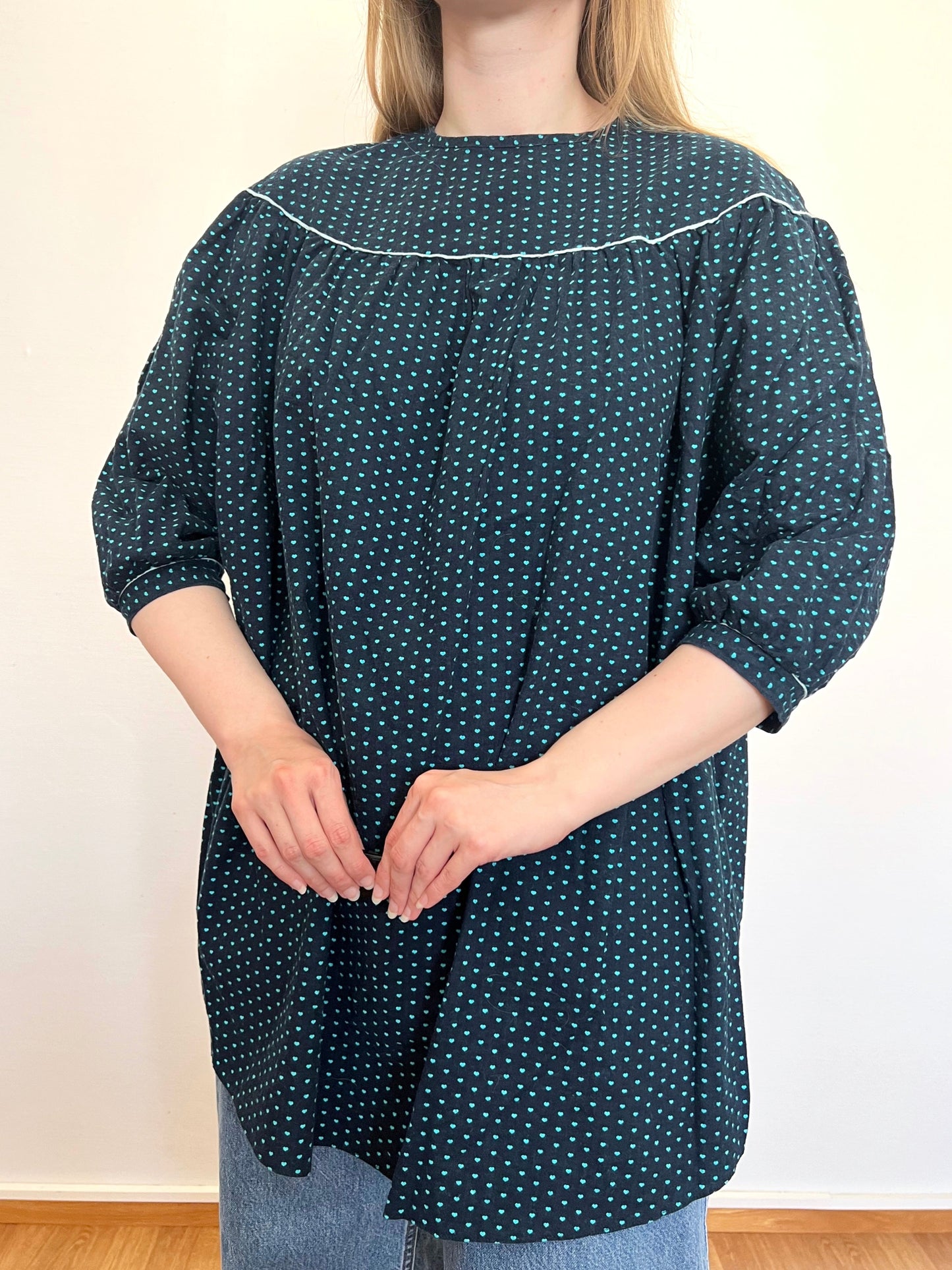 80s loose fitting/maternity blouse, Size S