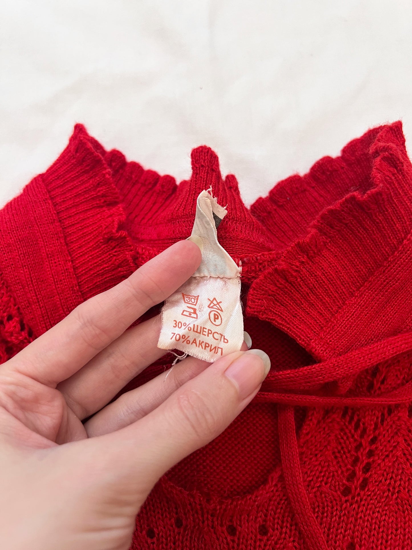 70s red sweater, Size S-M