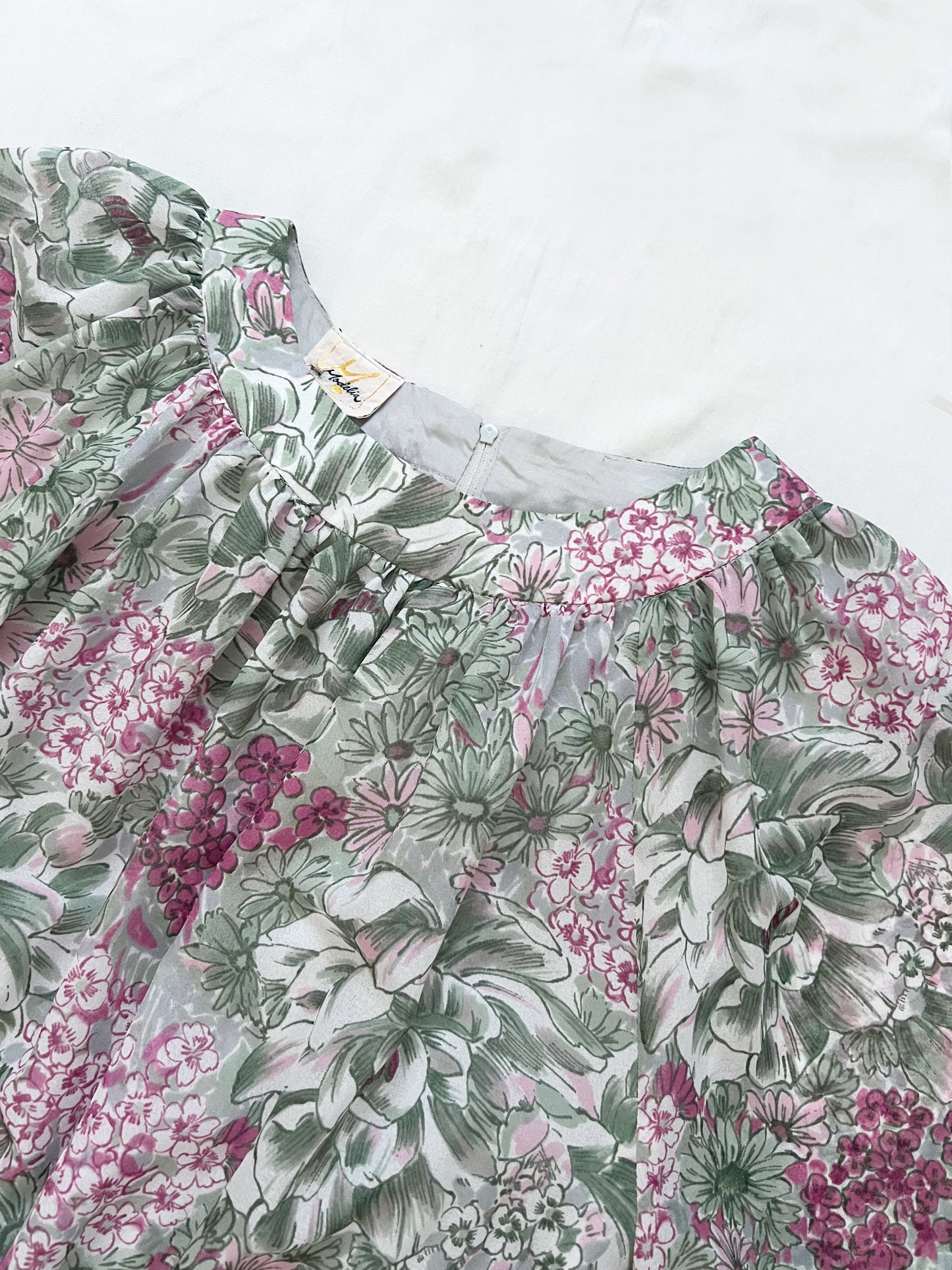 70s floral dress, Size M