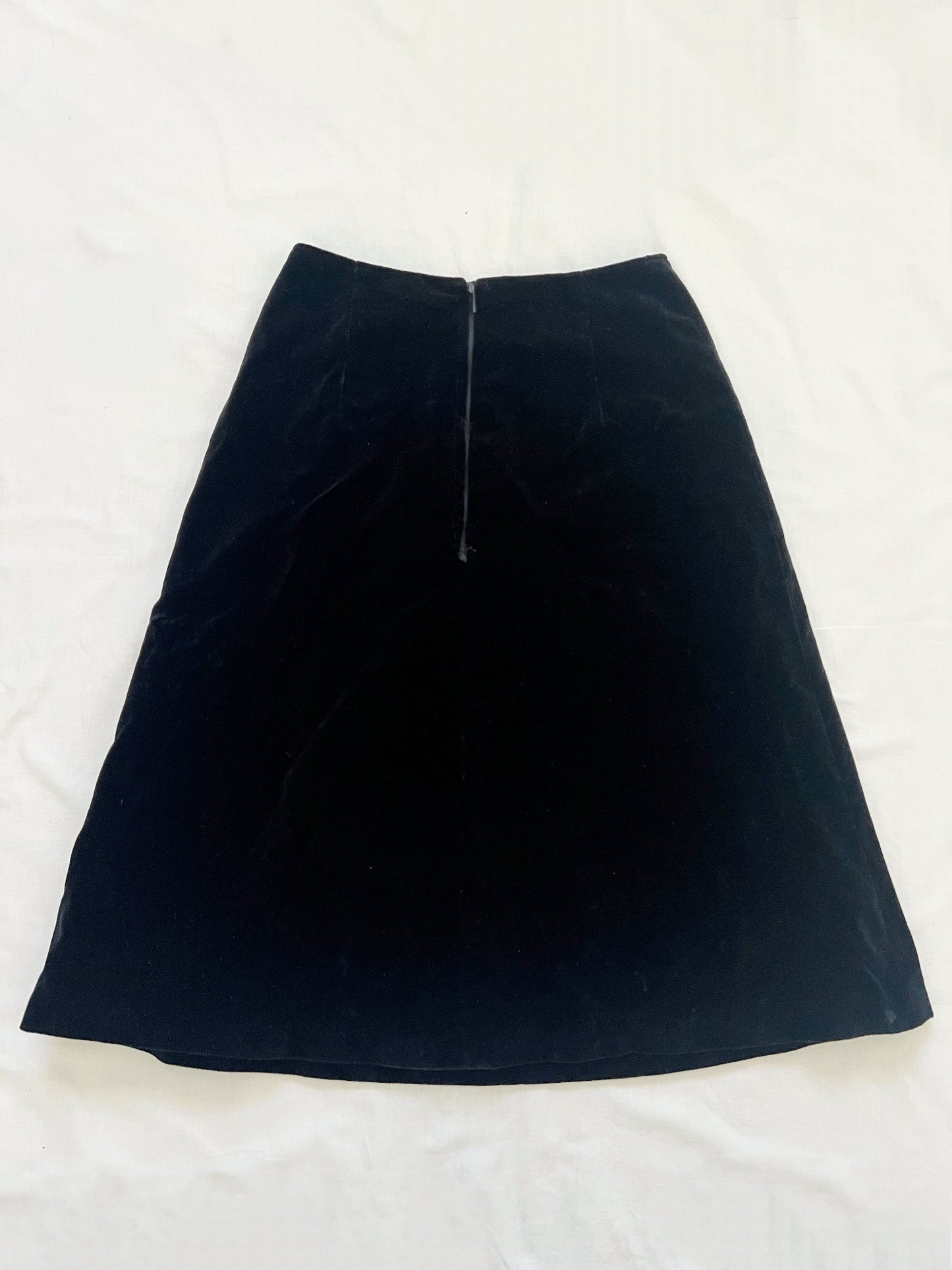 Black 60s velvet skirt, Size XS-S