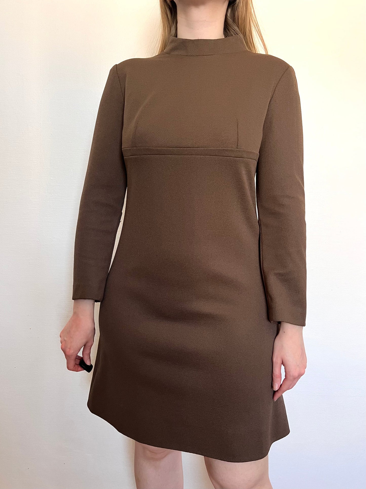 Brown A-line dress, Size S