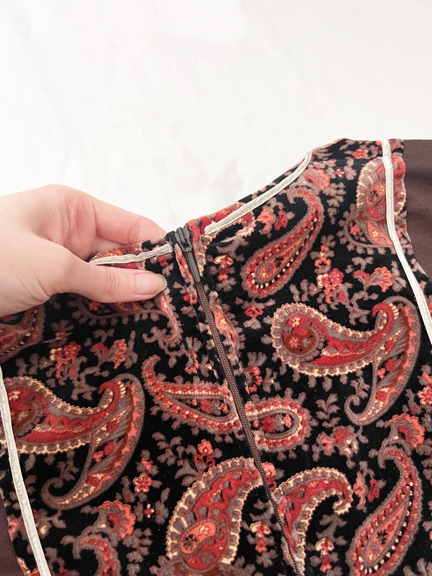 60s brown dress, Size S-L