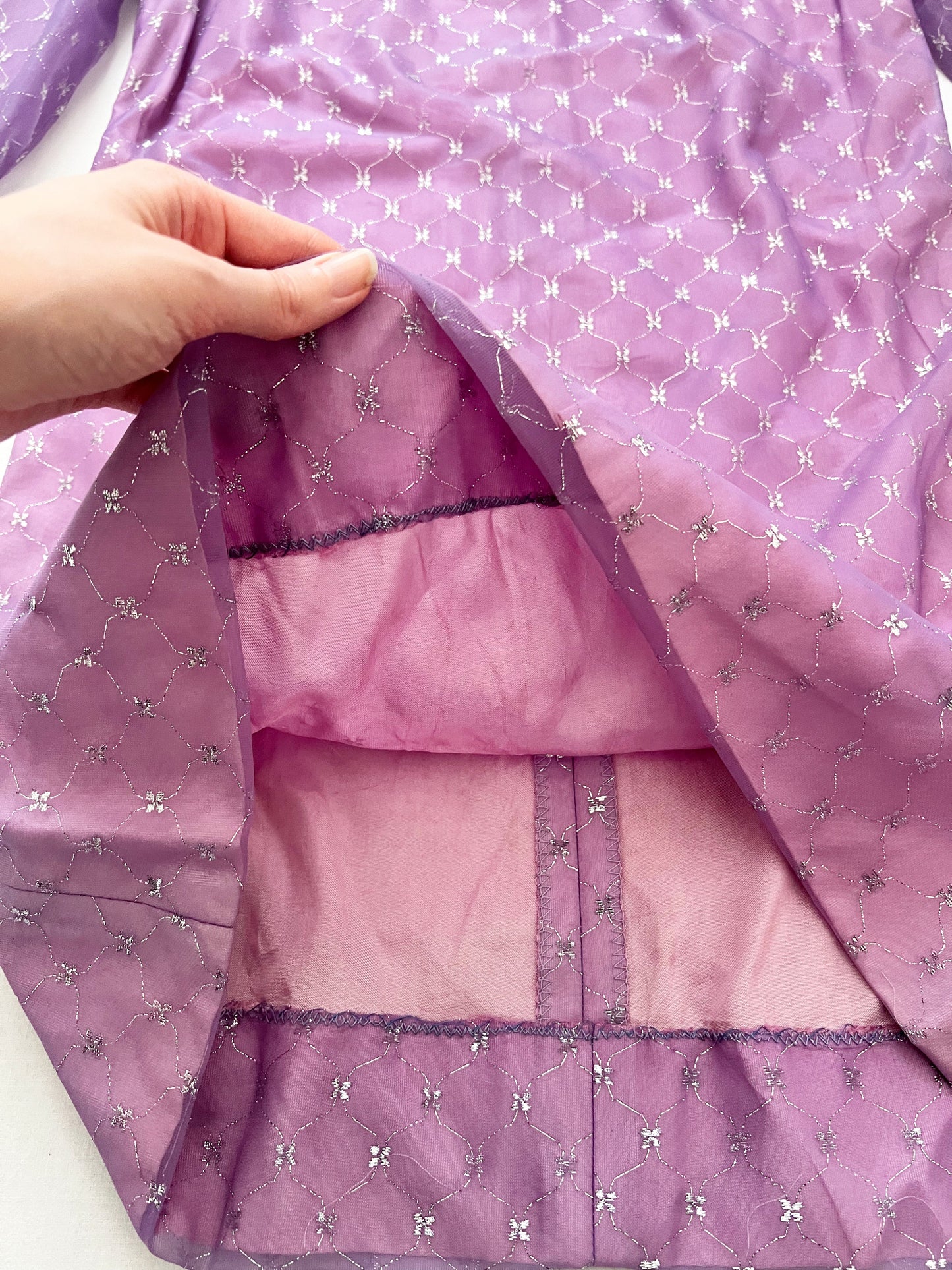 60s shimmery purple dress, Size XS