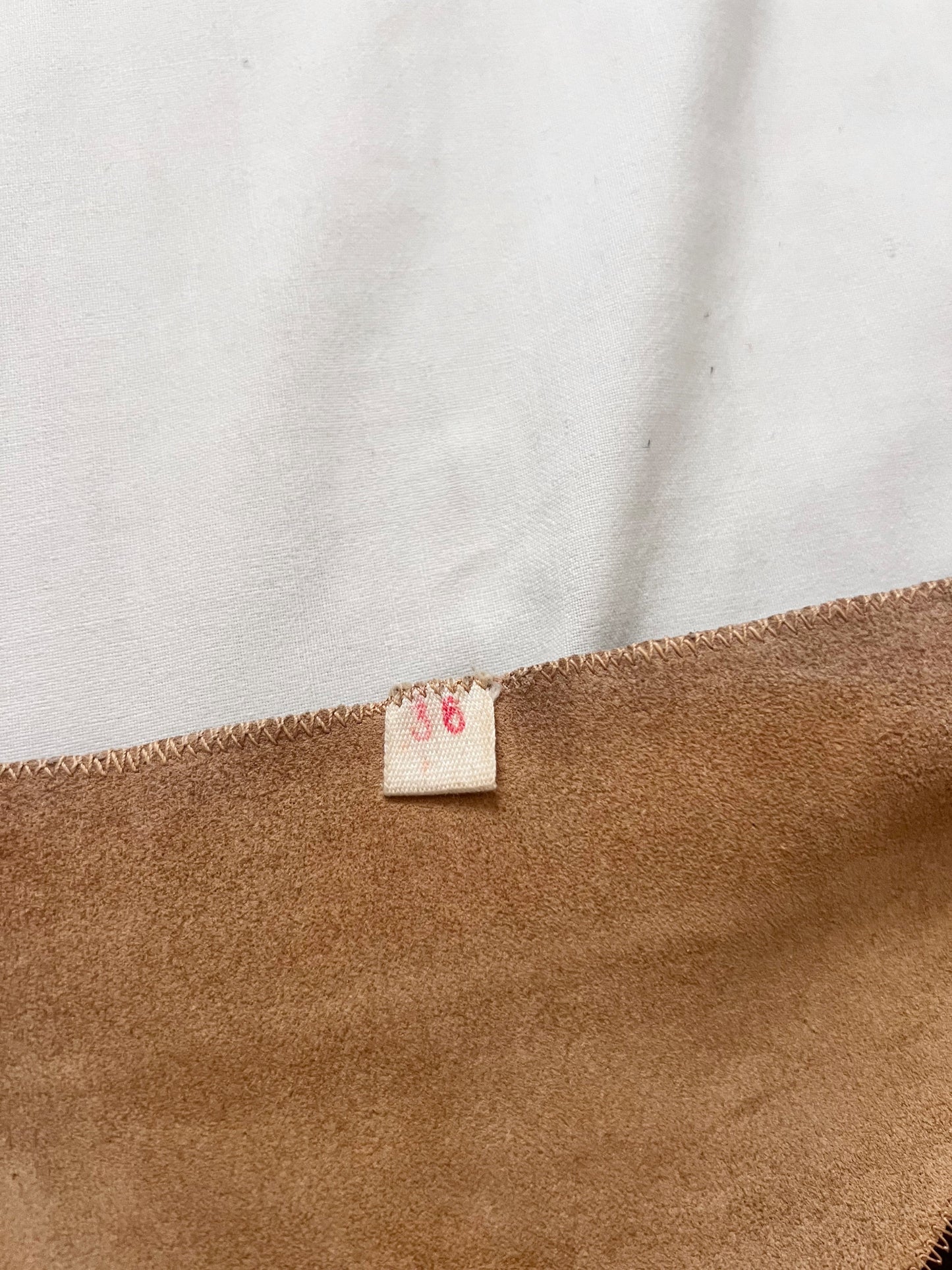 60s/70s circle suede skirt, Size XS