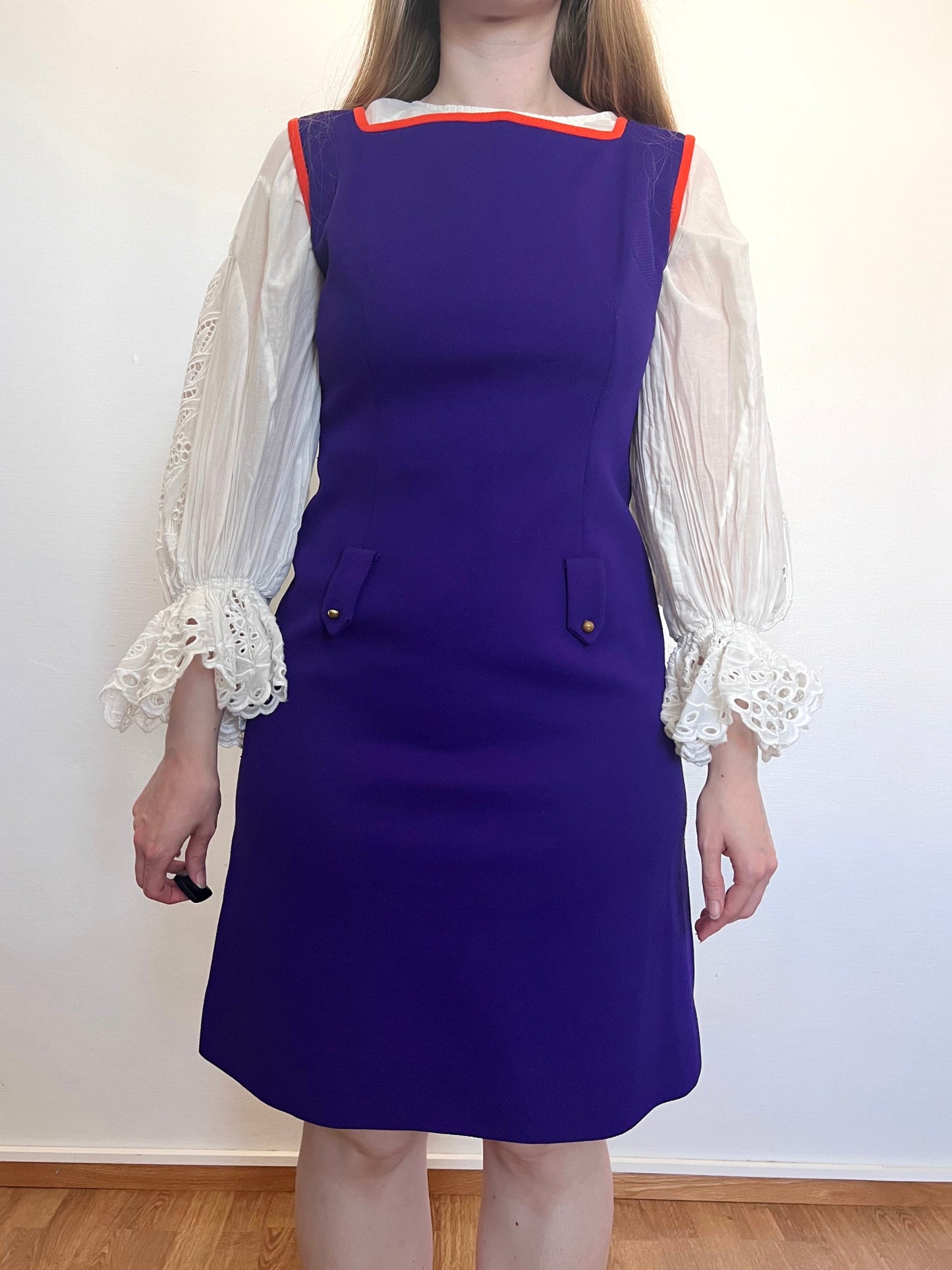 60s purple dress, Size M