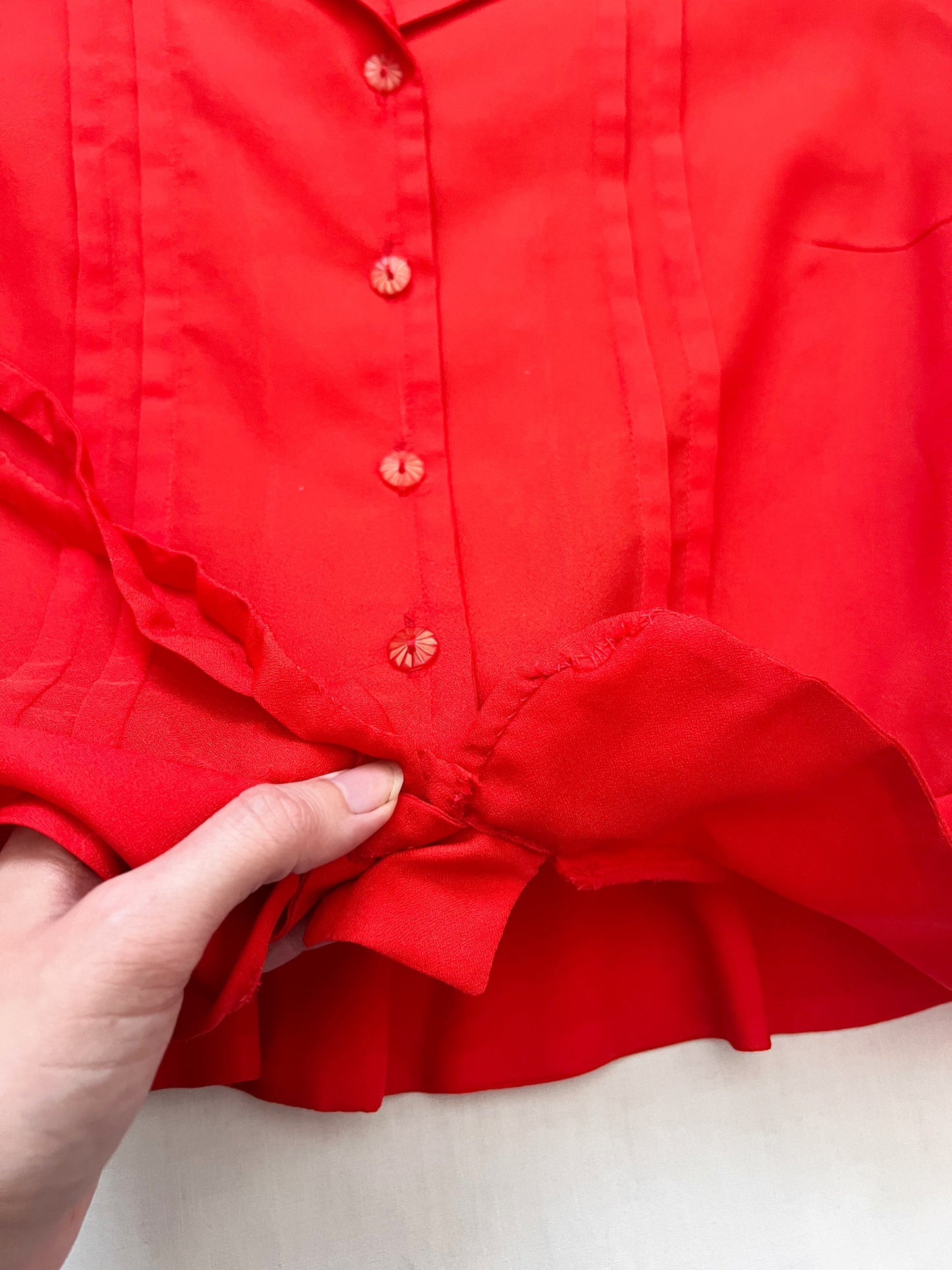 60s red blouse, Size XS