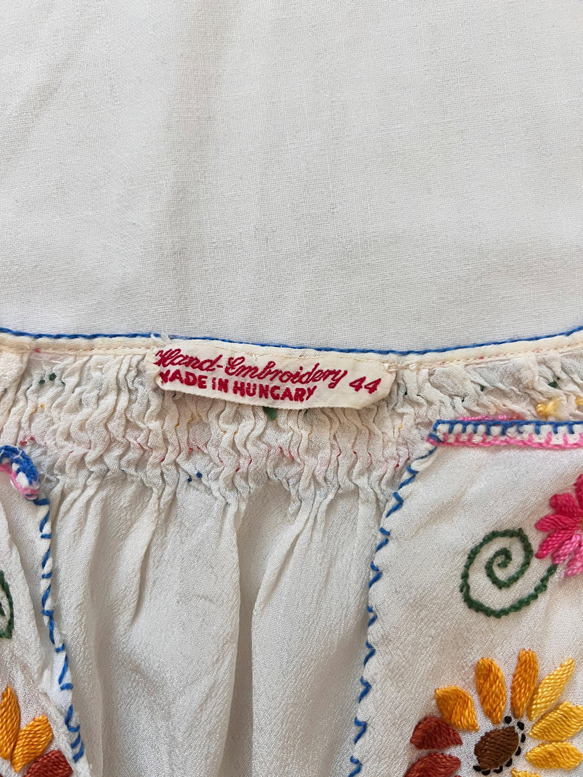 1930s short sleeved Hungarian blouse, Size S