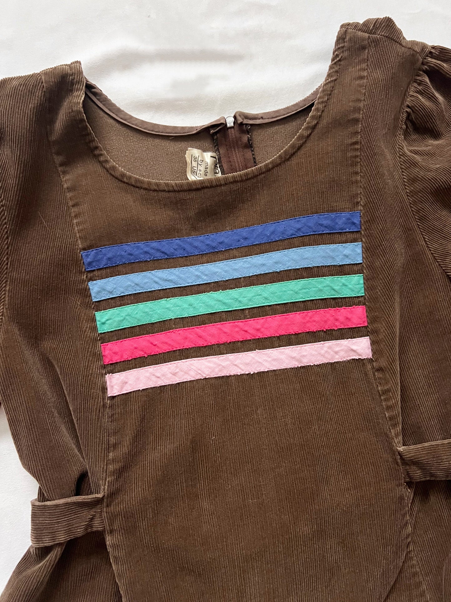 70s brown corduroy tunic, Size S