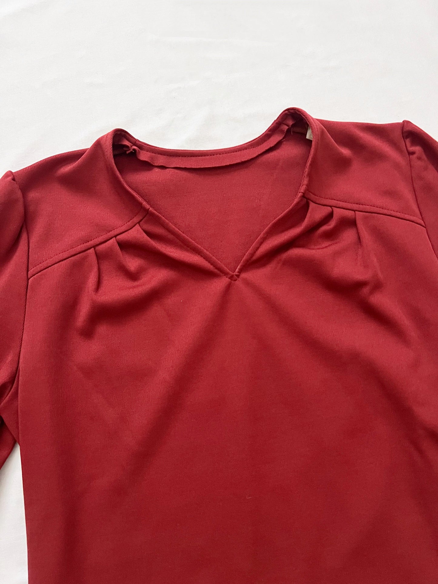 70s burgundy top, Size M-L