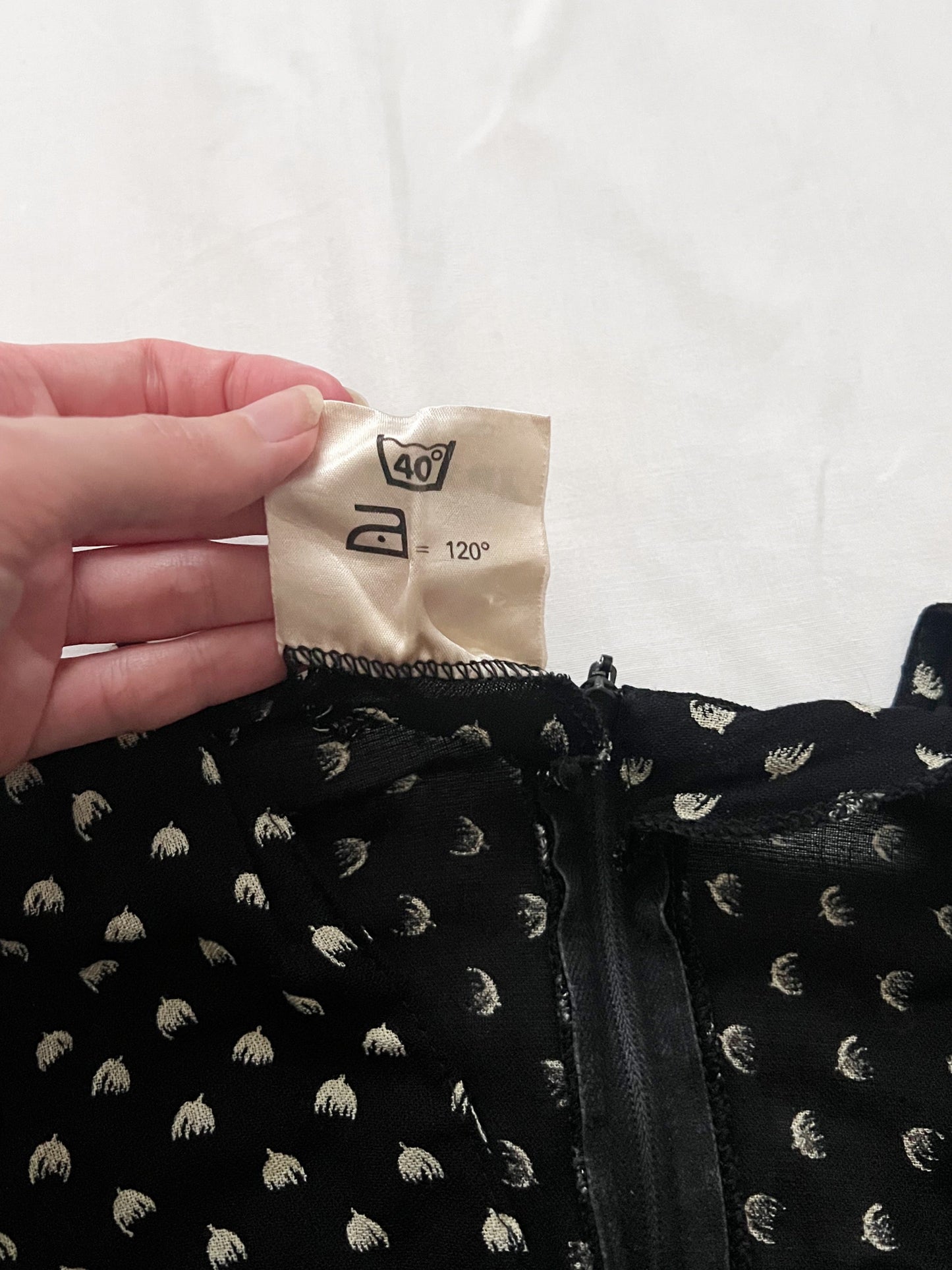 70s black and white dress, Size XS-S