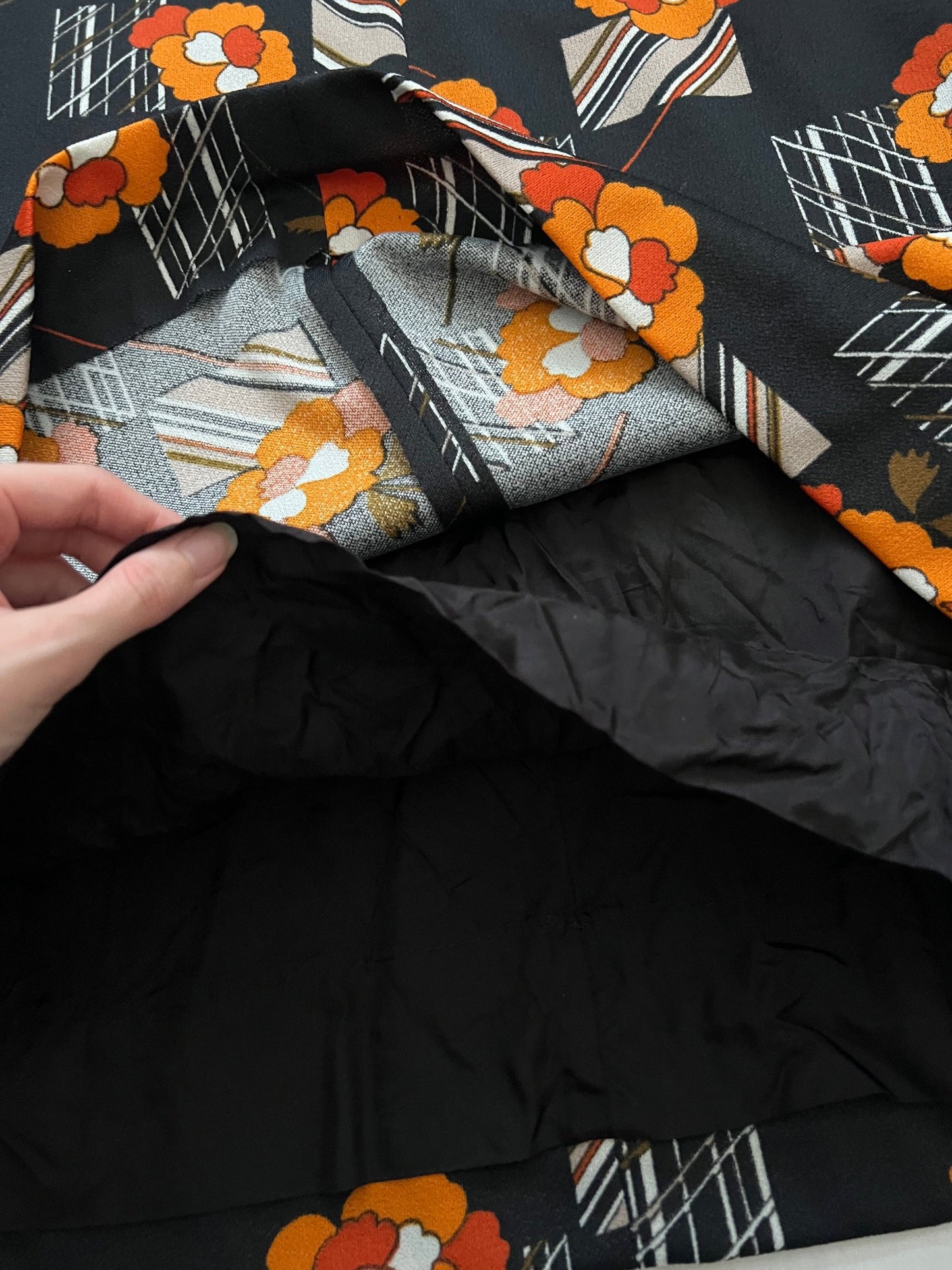 70s flower skirt, Size S