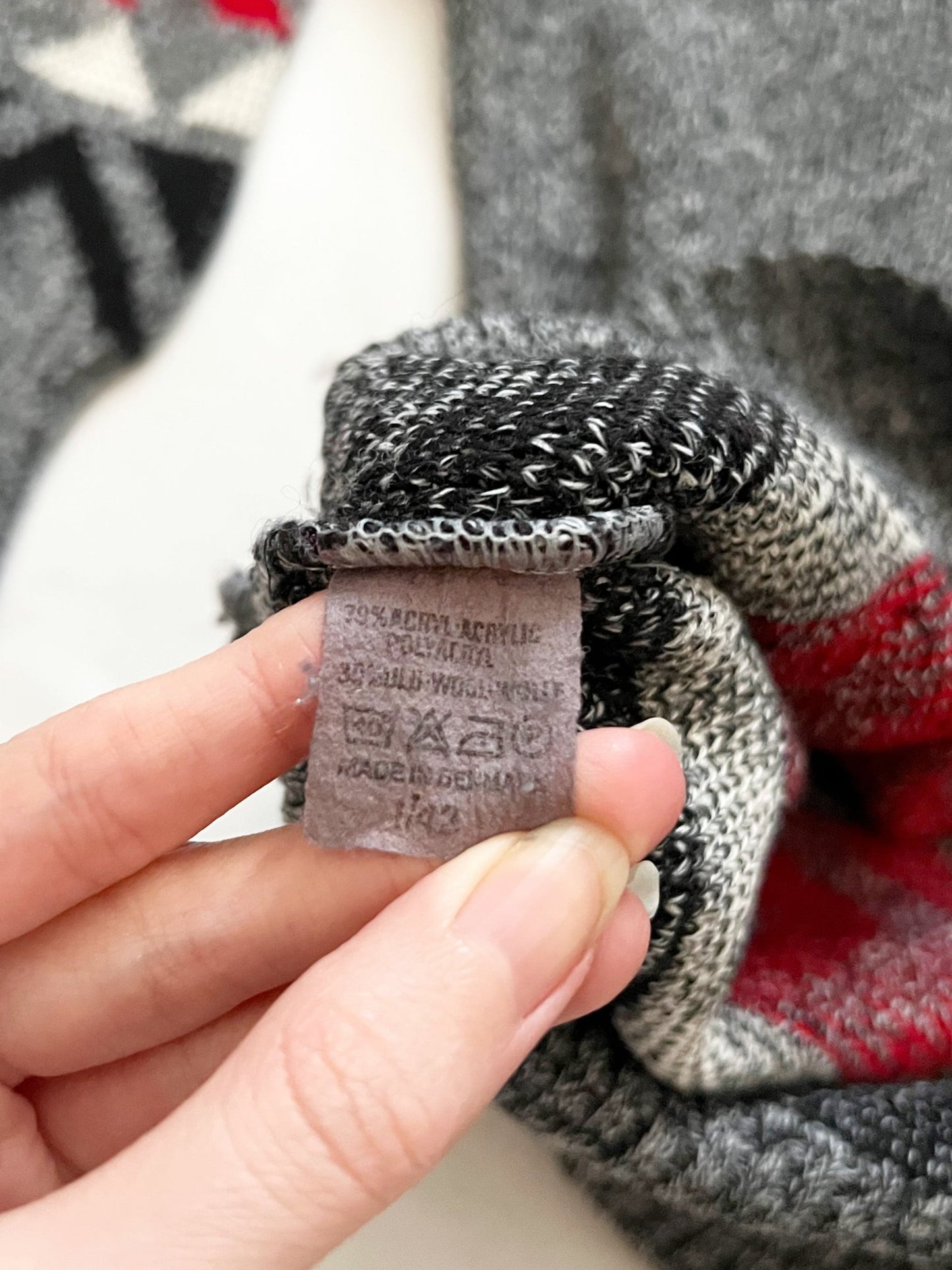 80s gray sweater, Size XL