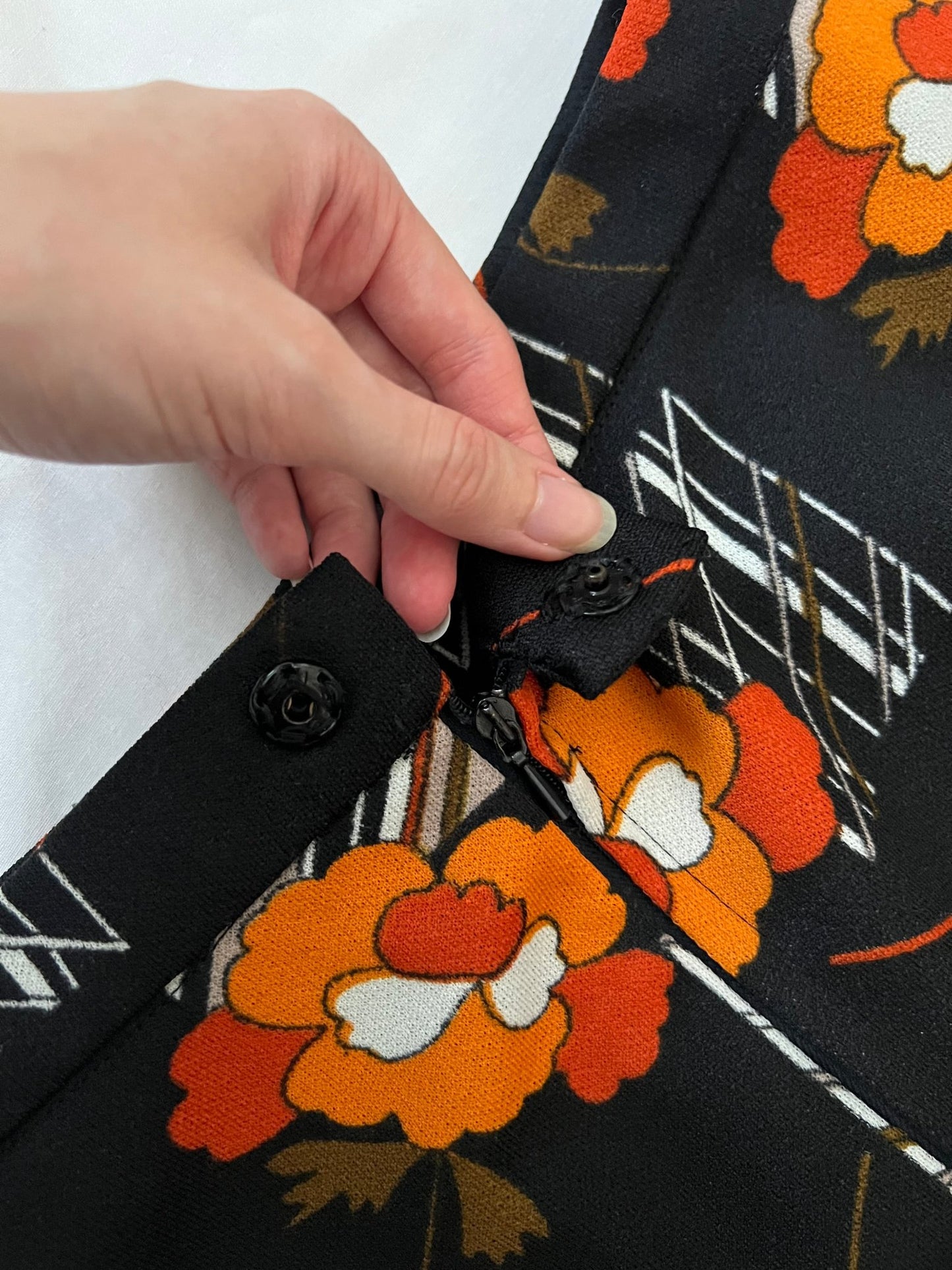 70s flower skirt, Size S