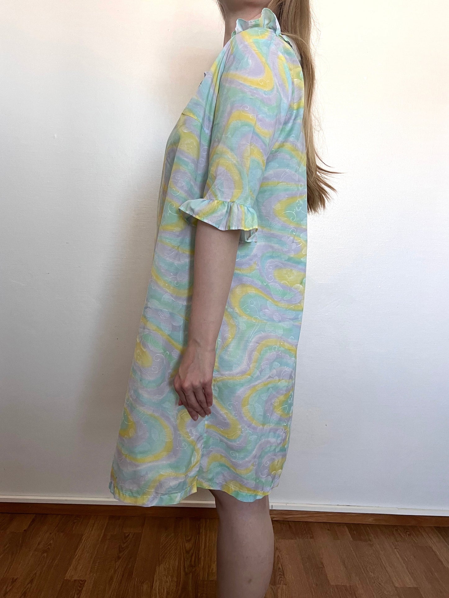 60s pastel night gown, Size L