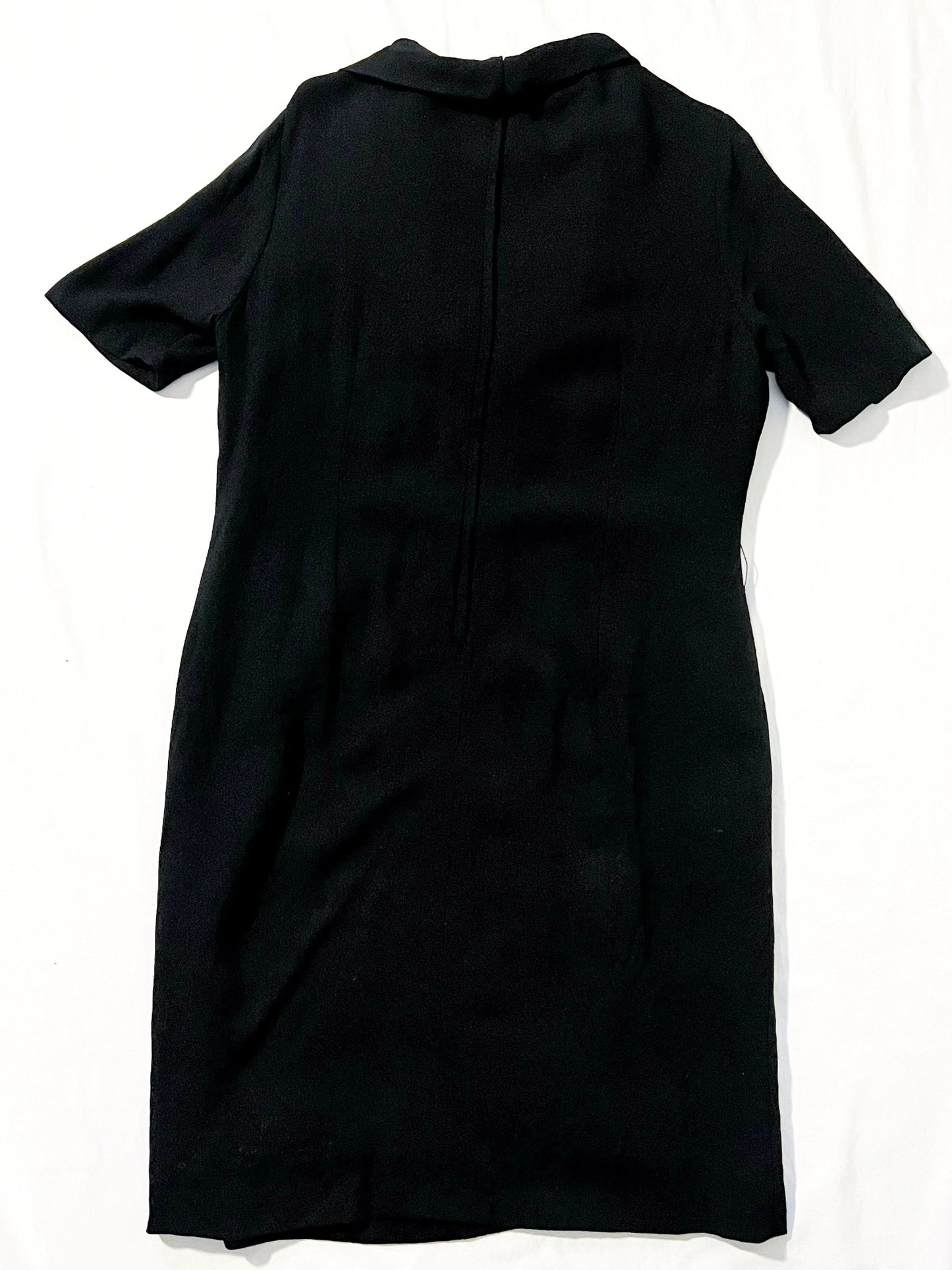 60s black sequined dress, Size M-L