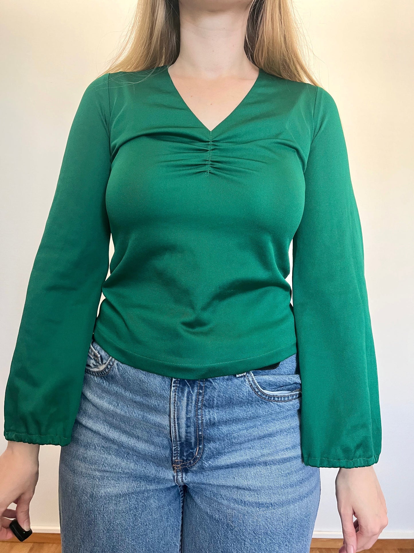 70s green top, Size XS-S