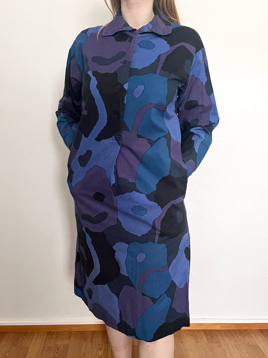 70s Marimekko 100% cotton dress, Size XS-S