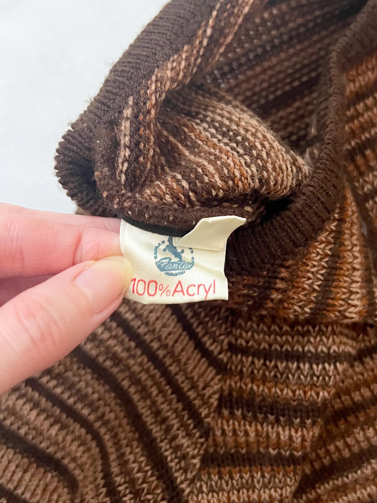 70s brown knitted dress, Size XS-S