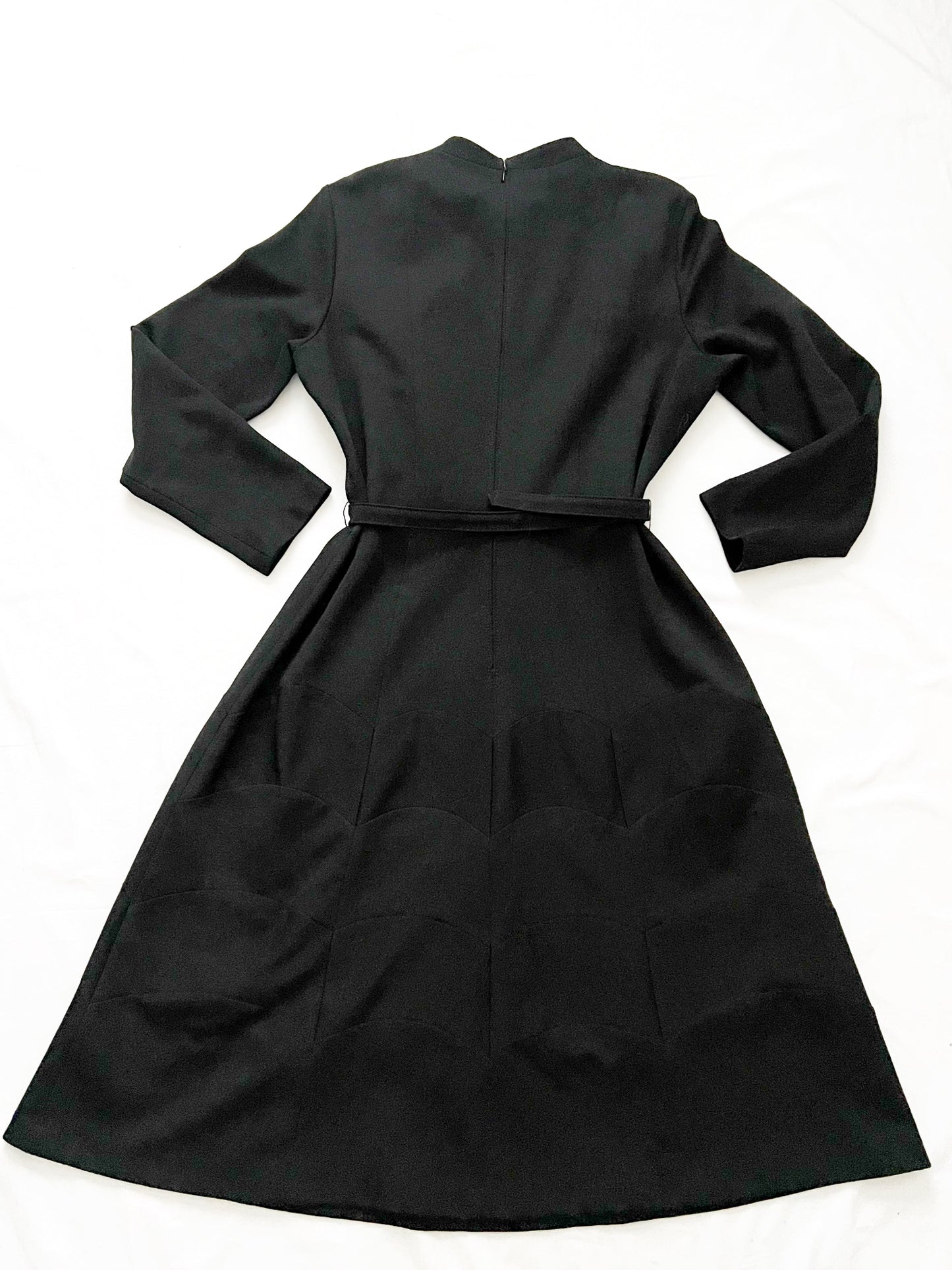 Black scalloped pattern dress, Size L