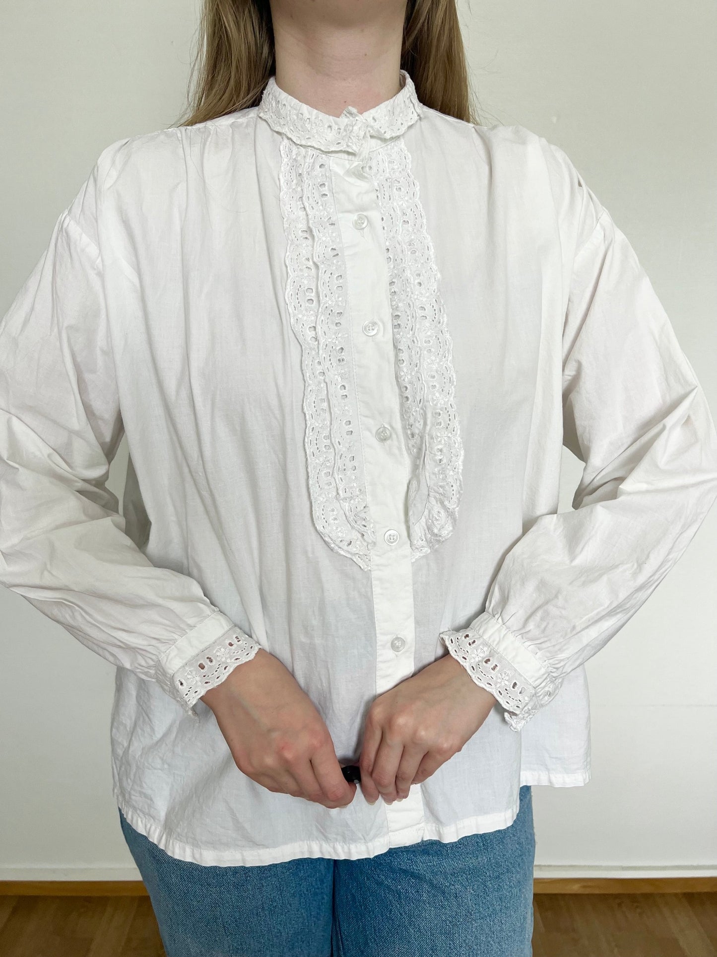 White lace blouse, Size L