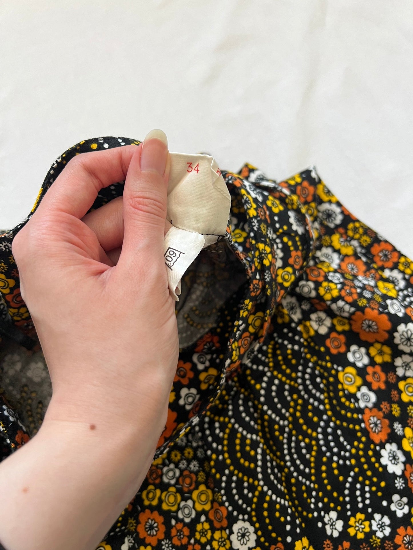 70s flower wrap skirt, Size XXS-XS