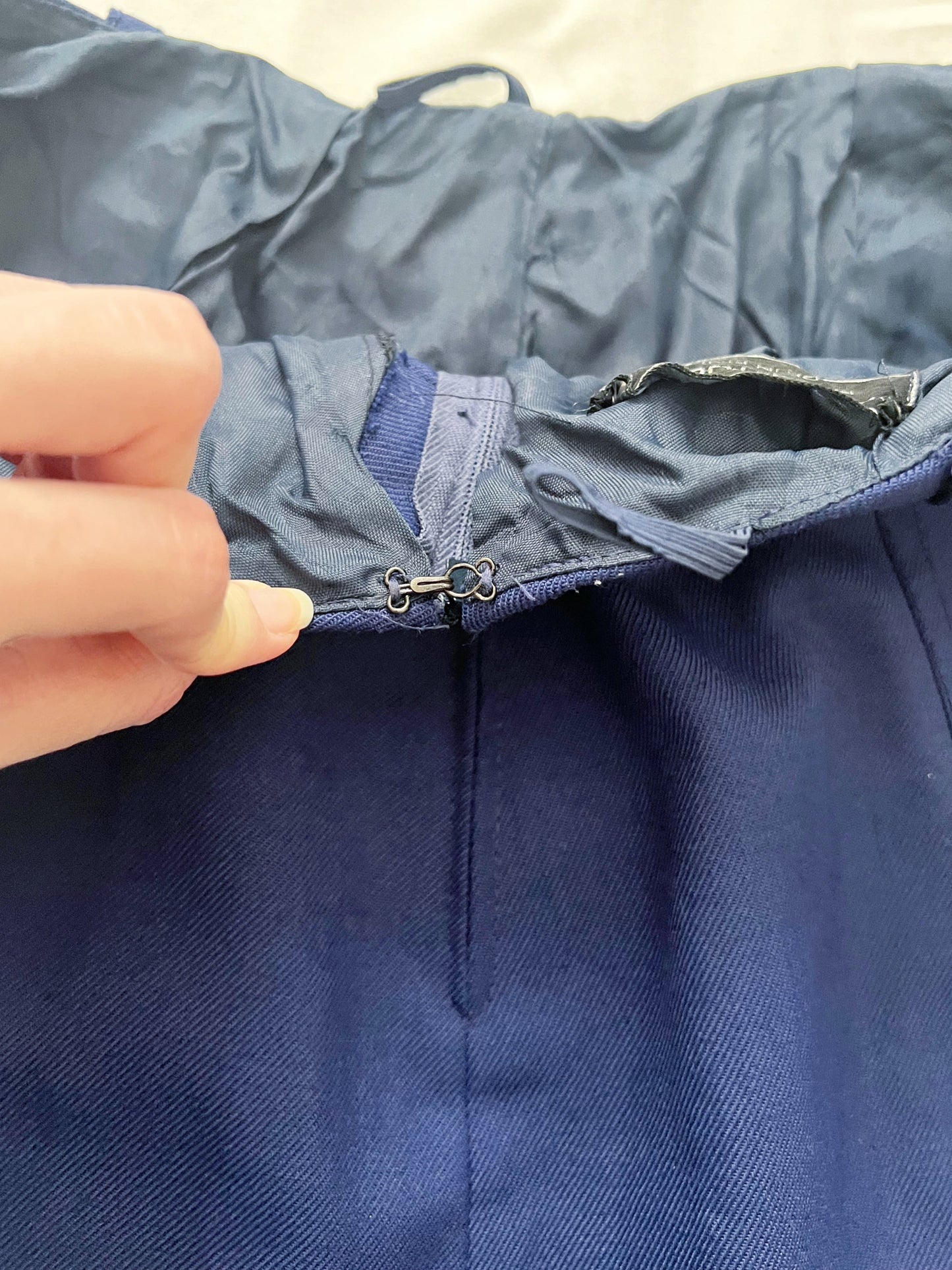 70s blue mini skirt, Size S