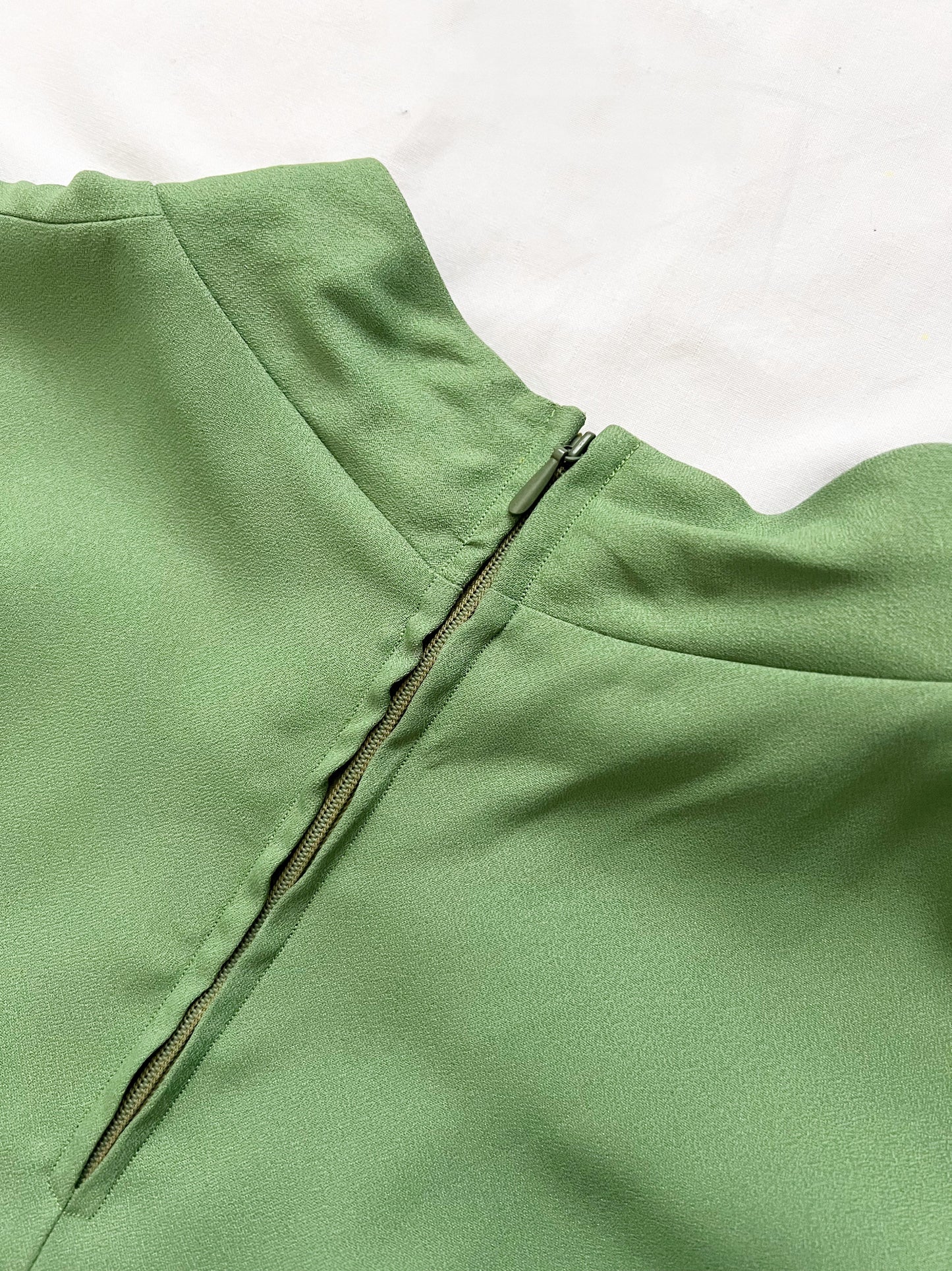 70s green Victorian inspired maxi dress, Size M