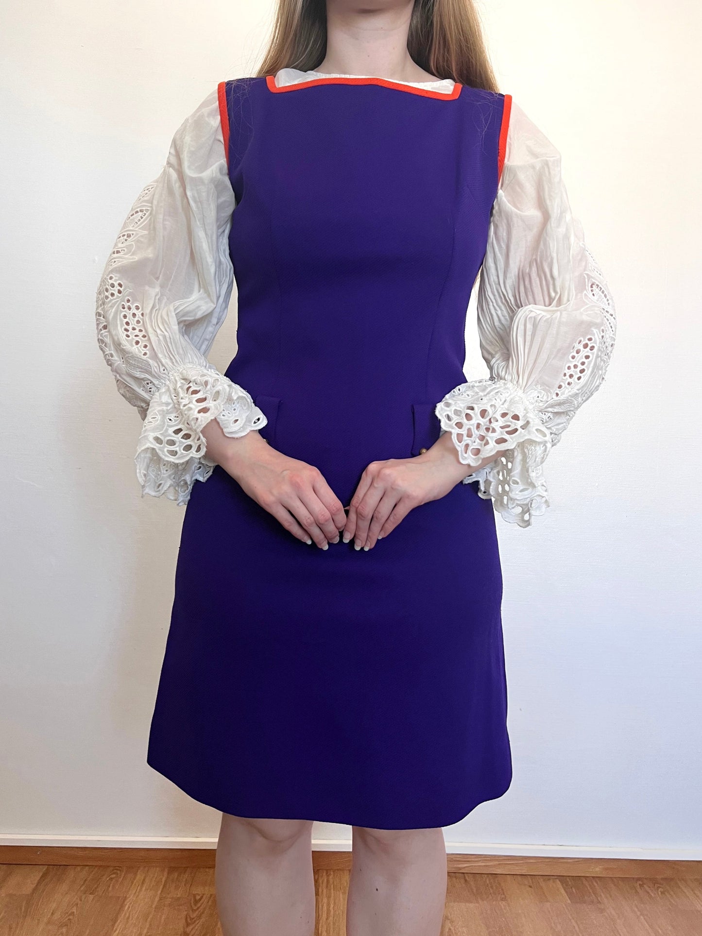 60s purple dress, Size M