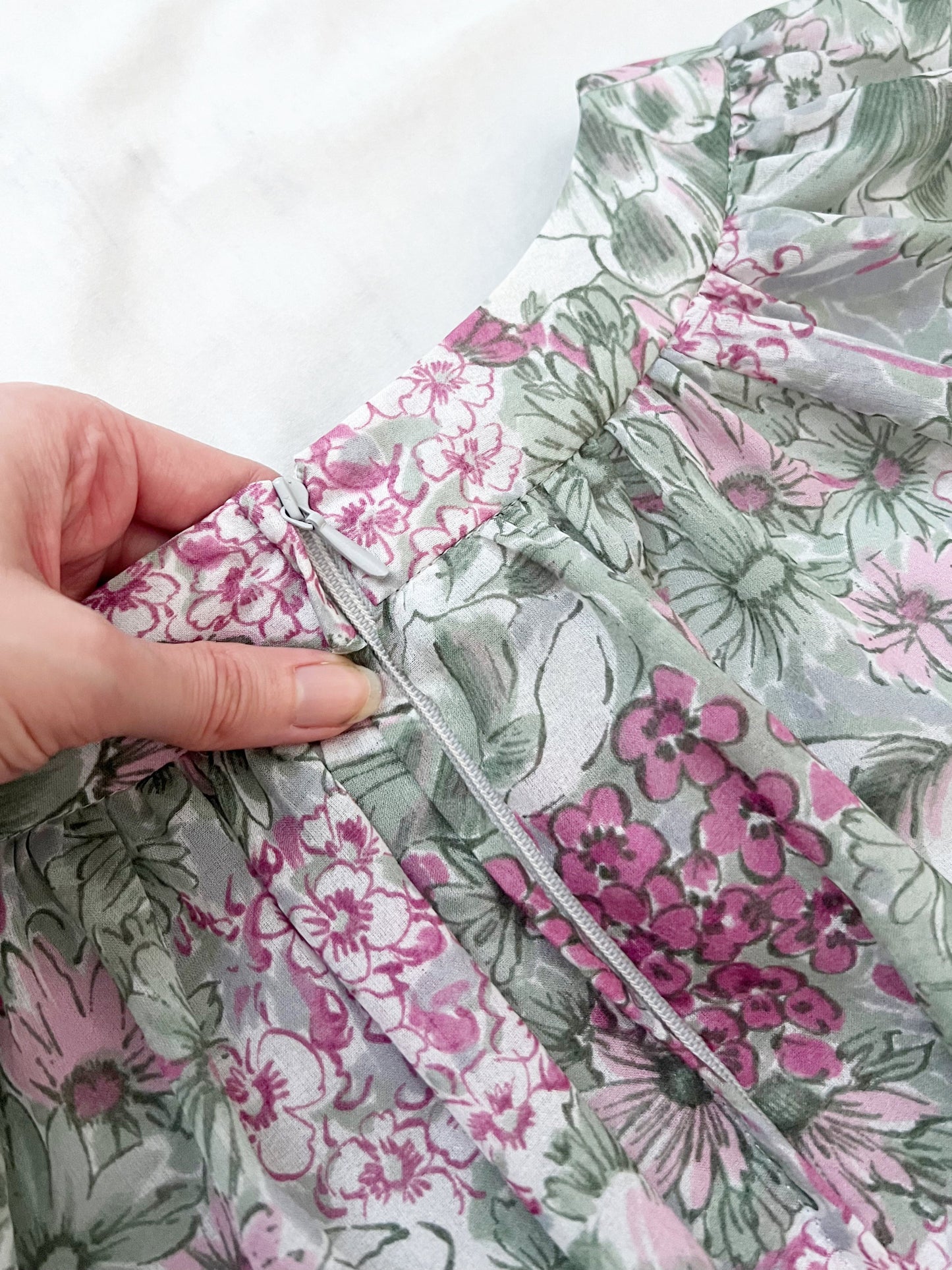 70s floral dress, Size M