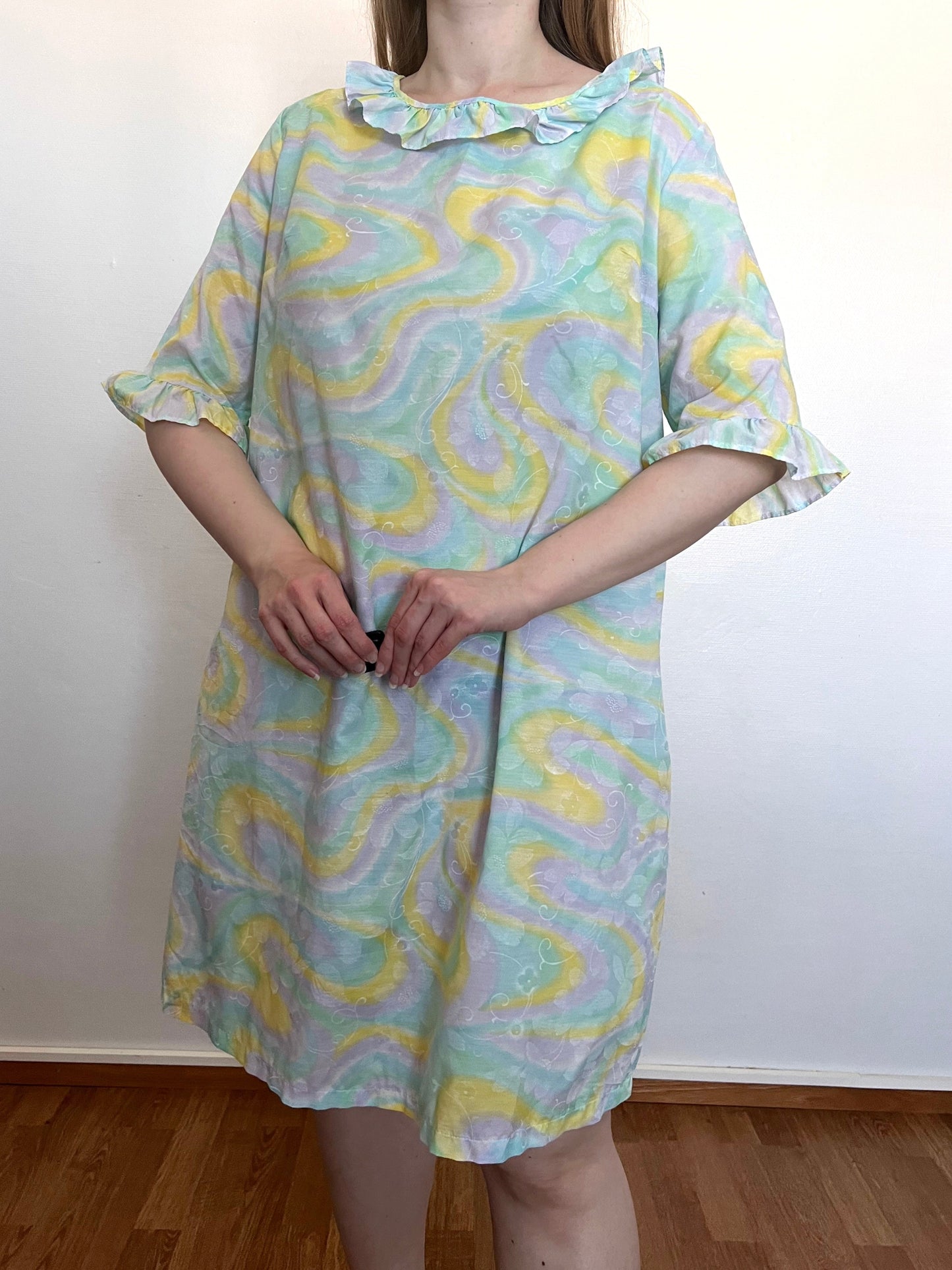 60s pastel night gown, Size L