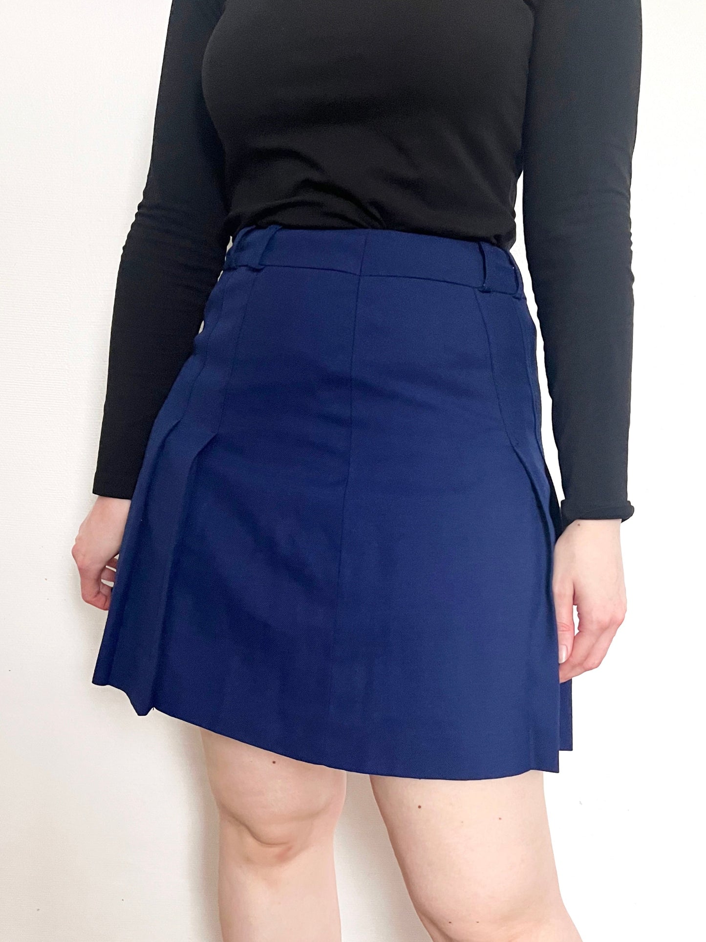 70s blue mini skirt, Size S