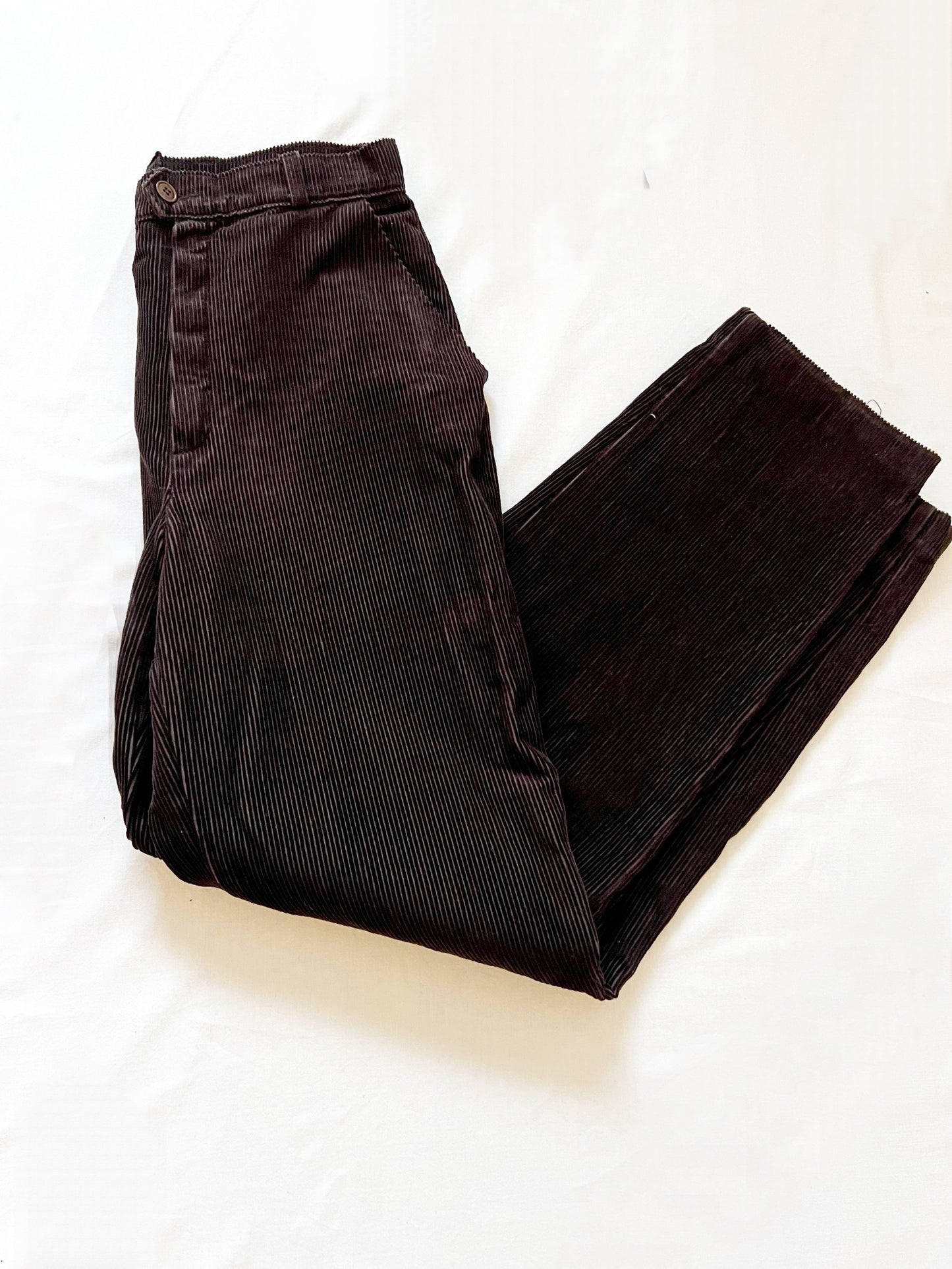 Brown ribbed jeans, Size S
