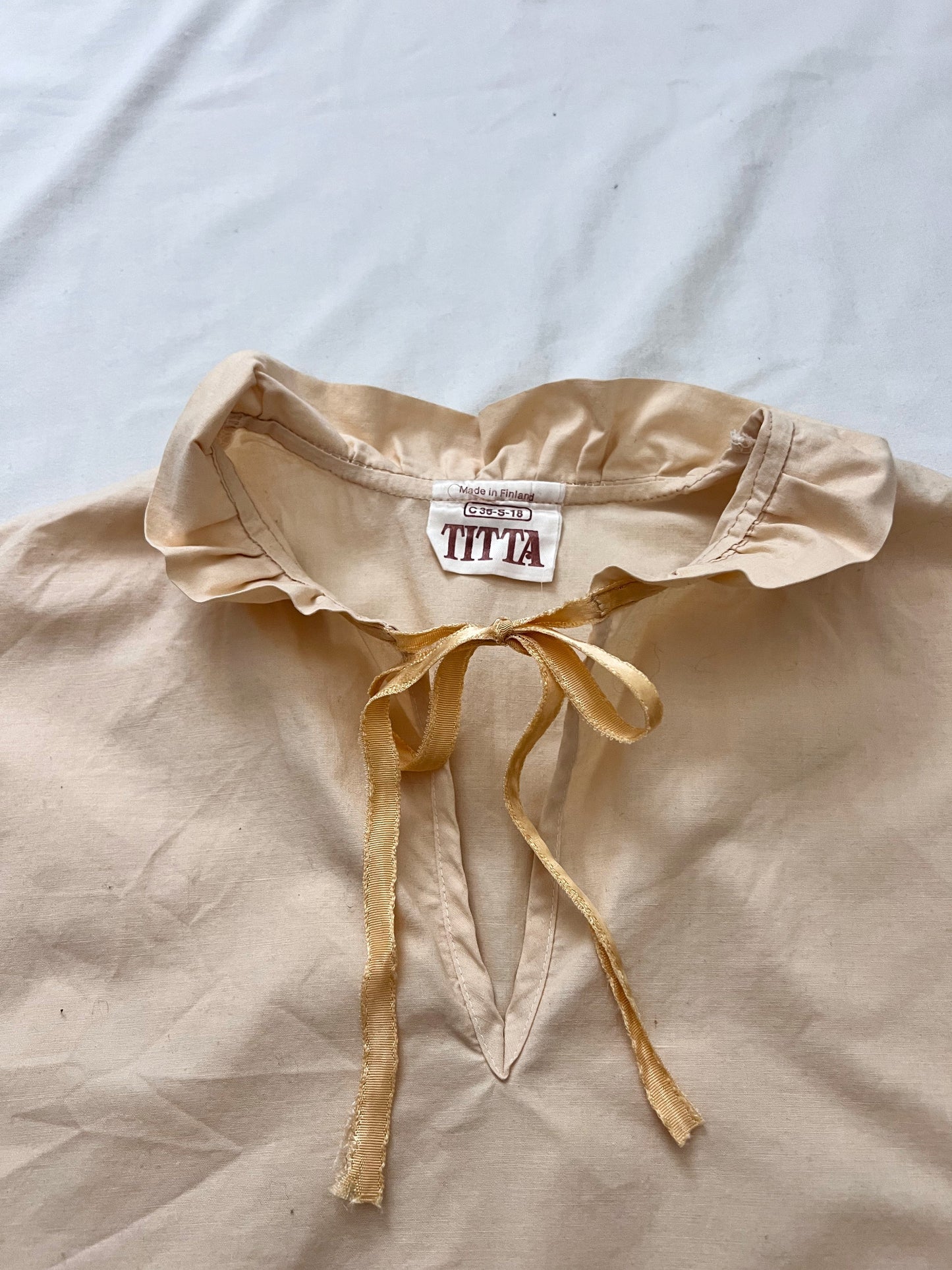 70s beige cotton t-shirt, Size S