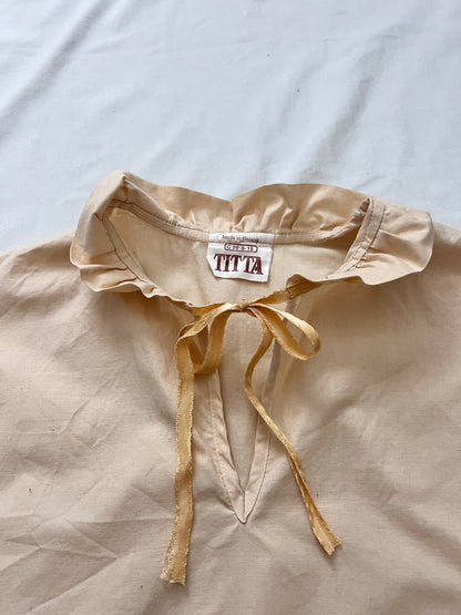 70s beige cotton t-shirt, Size S