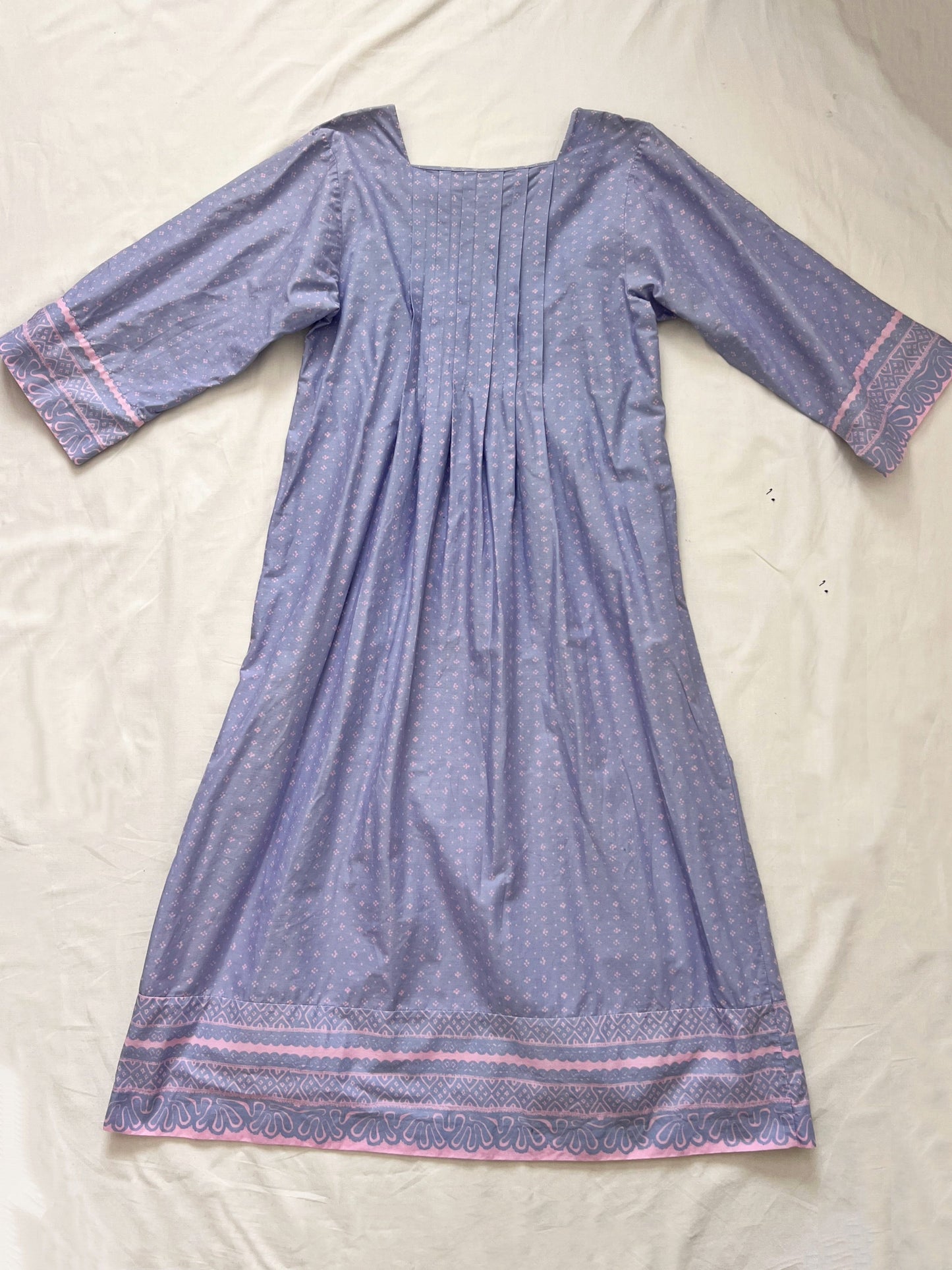 70s Marimekko purple and pink Mila dress, Size XS