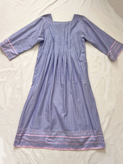 70s Marimekko purple and pink Mila dress, Size XS
