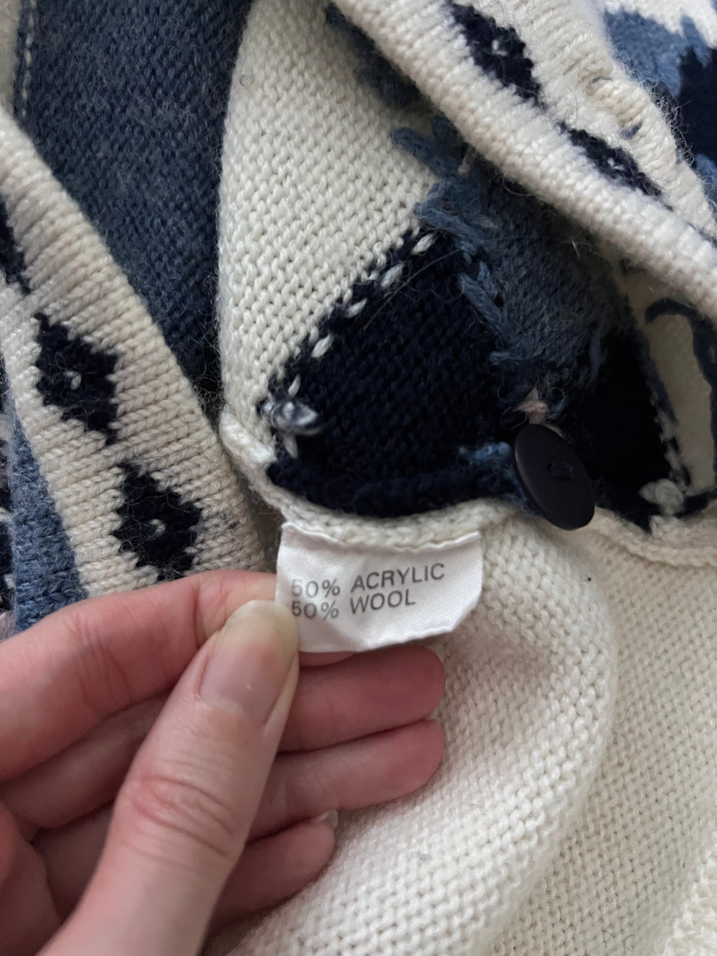 90s patchwork cardigan, Size S-M